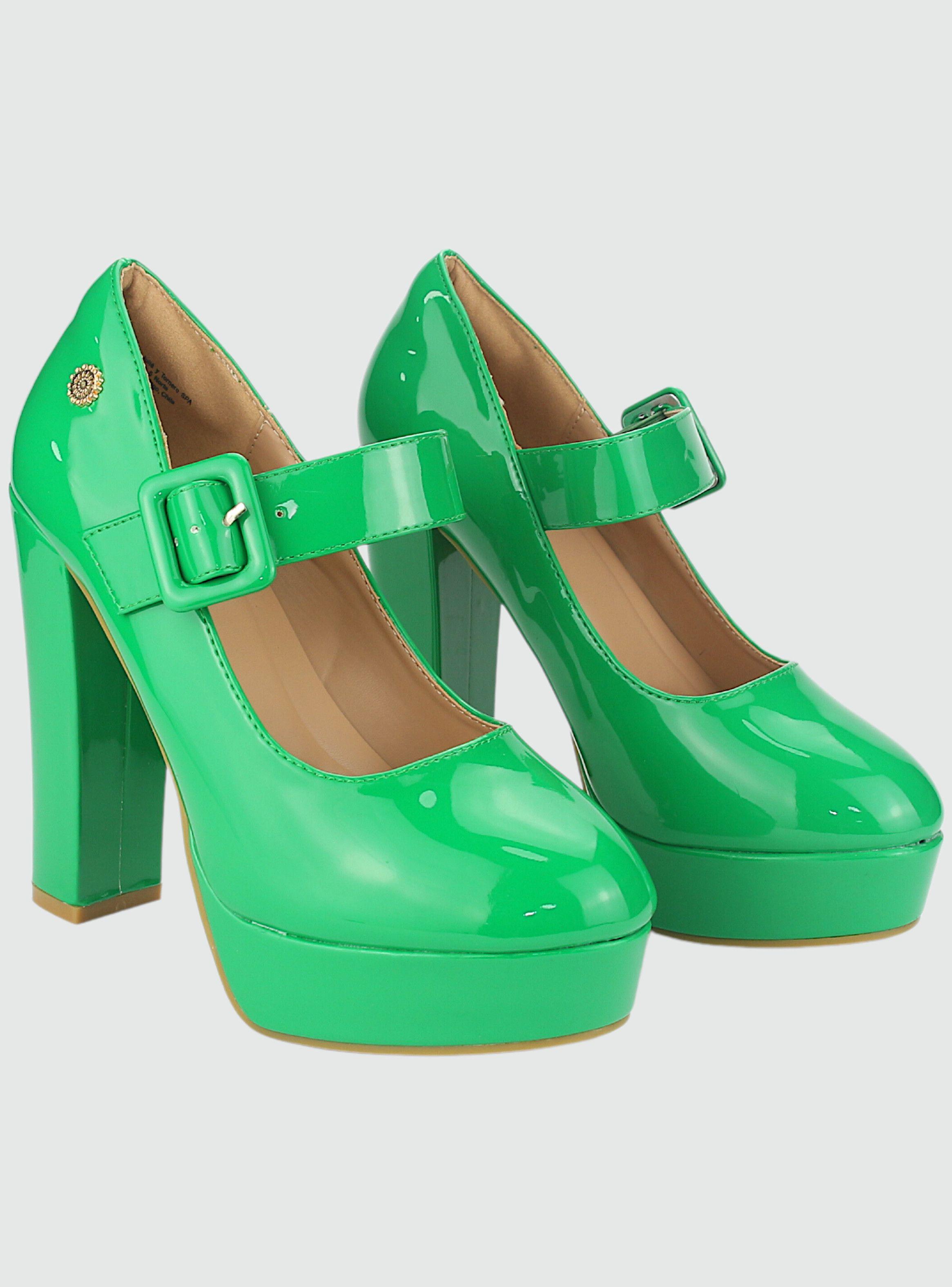 Zapato Chalada Mujer Fetiche-2 Verde Casual-4