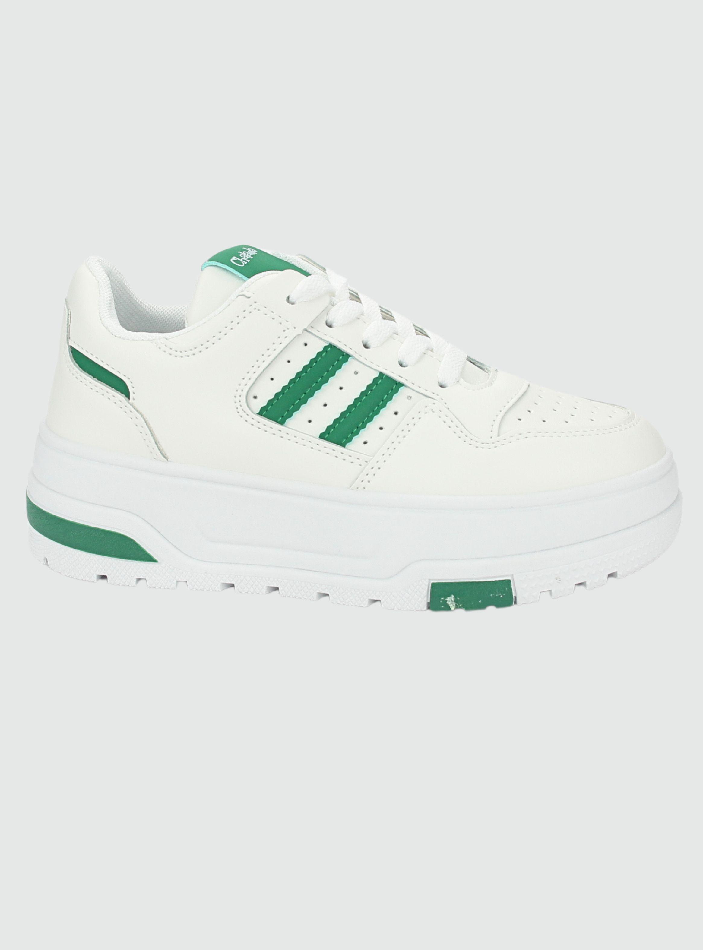 Zapatilla Chalada Mujer Trume-1 Blanco Verde Casual-0
