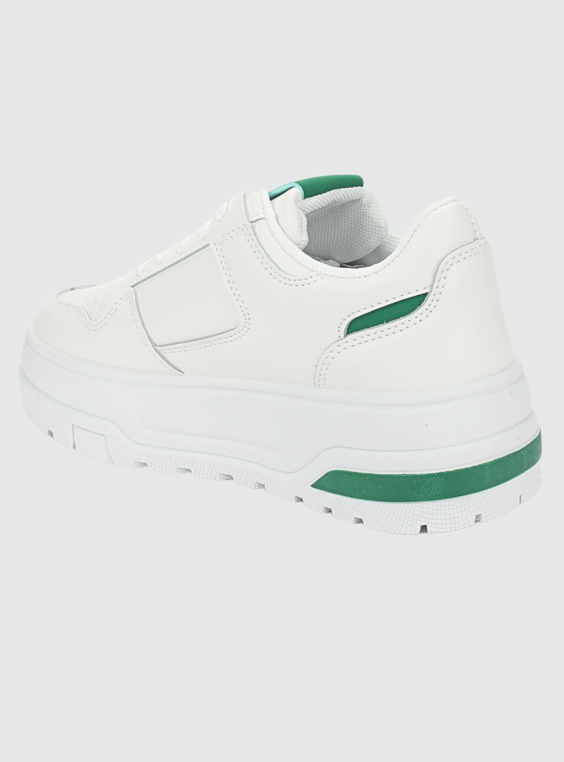 Zapatilla Chalada Mujer Trume-1 Blanco Verde Casual-3