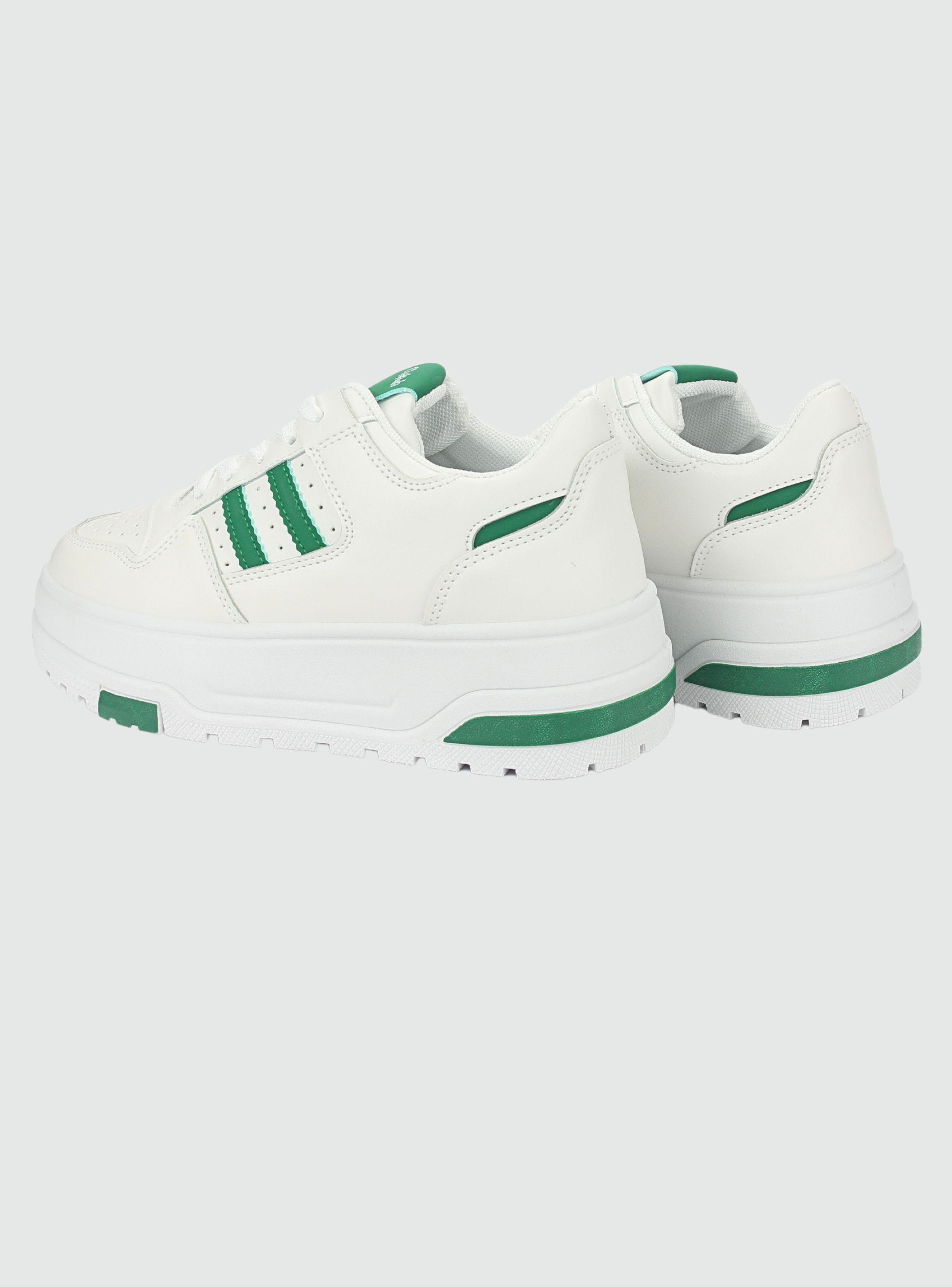 Zapatilla Chalada Mujer Trume-1 Blanco Verde Casual-5