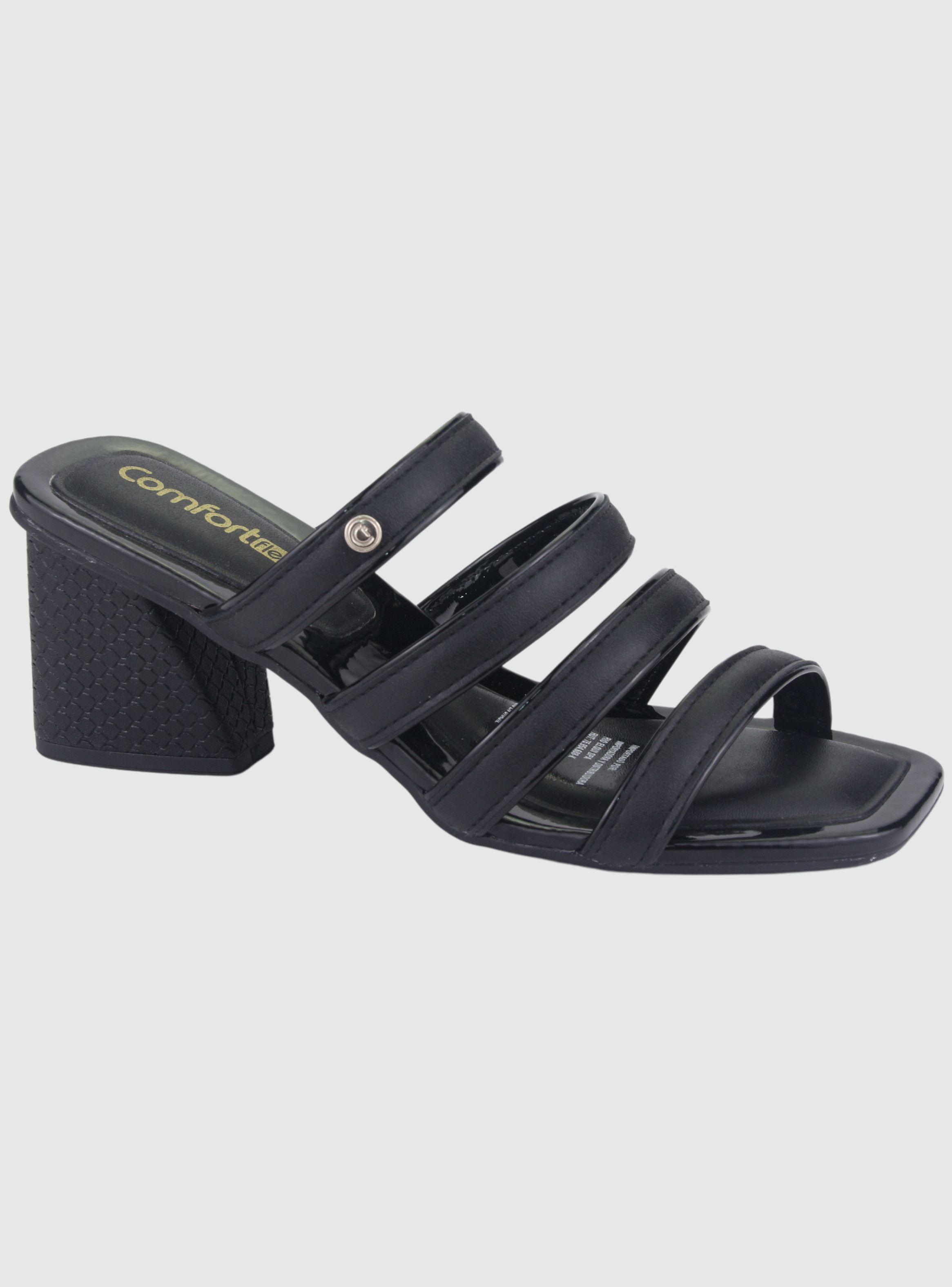 Sandalia Comfortflex Mujer 2274401 Negro Moda-0