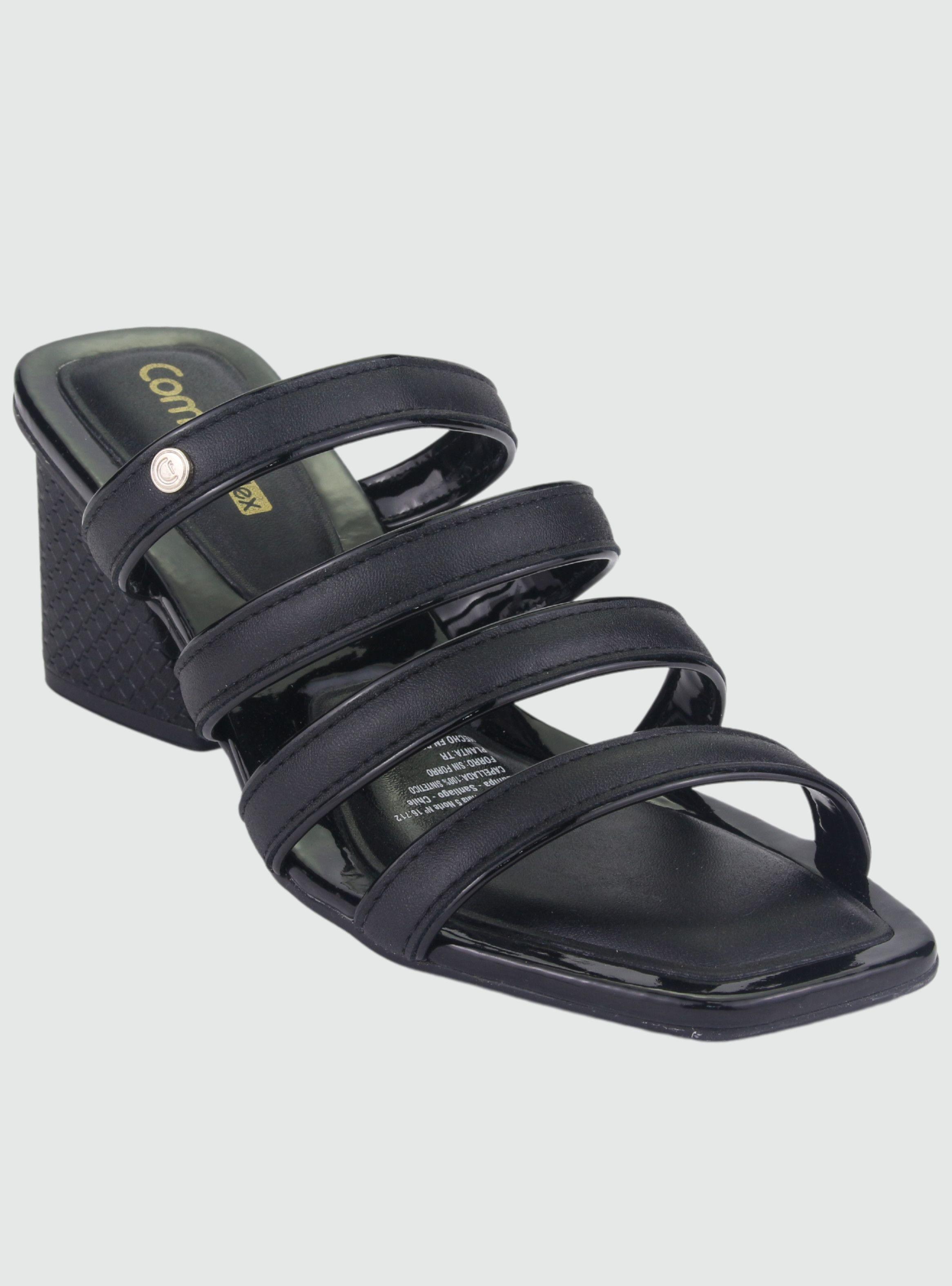 Sandalia Comfortflex Mujer 2274401 Negro Moda-2
