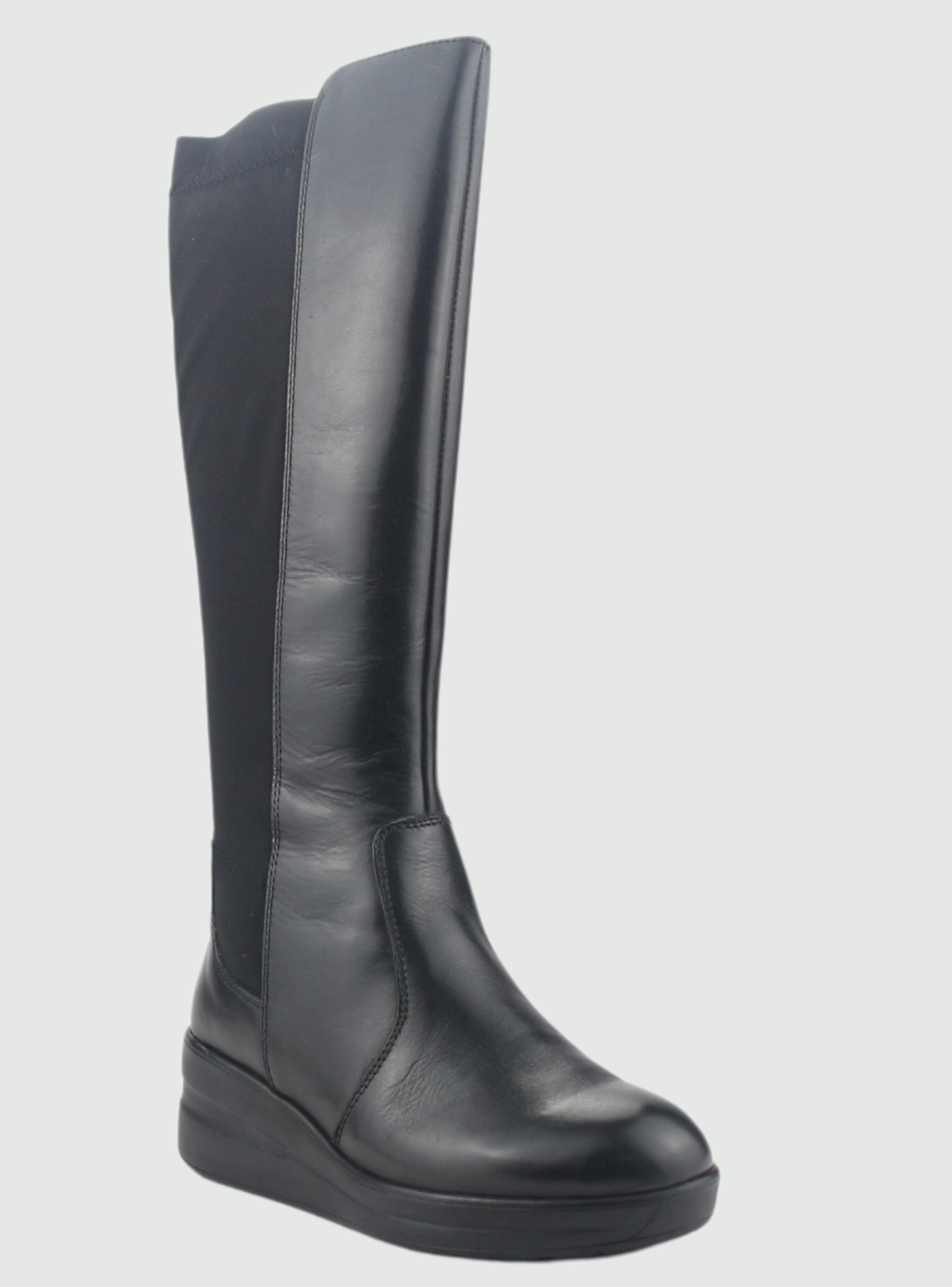 Bota de Cuero Mujer Casual Negro Rocky-2