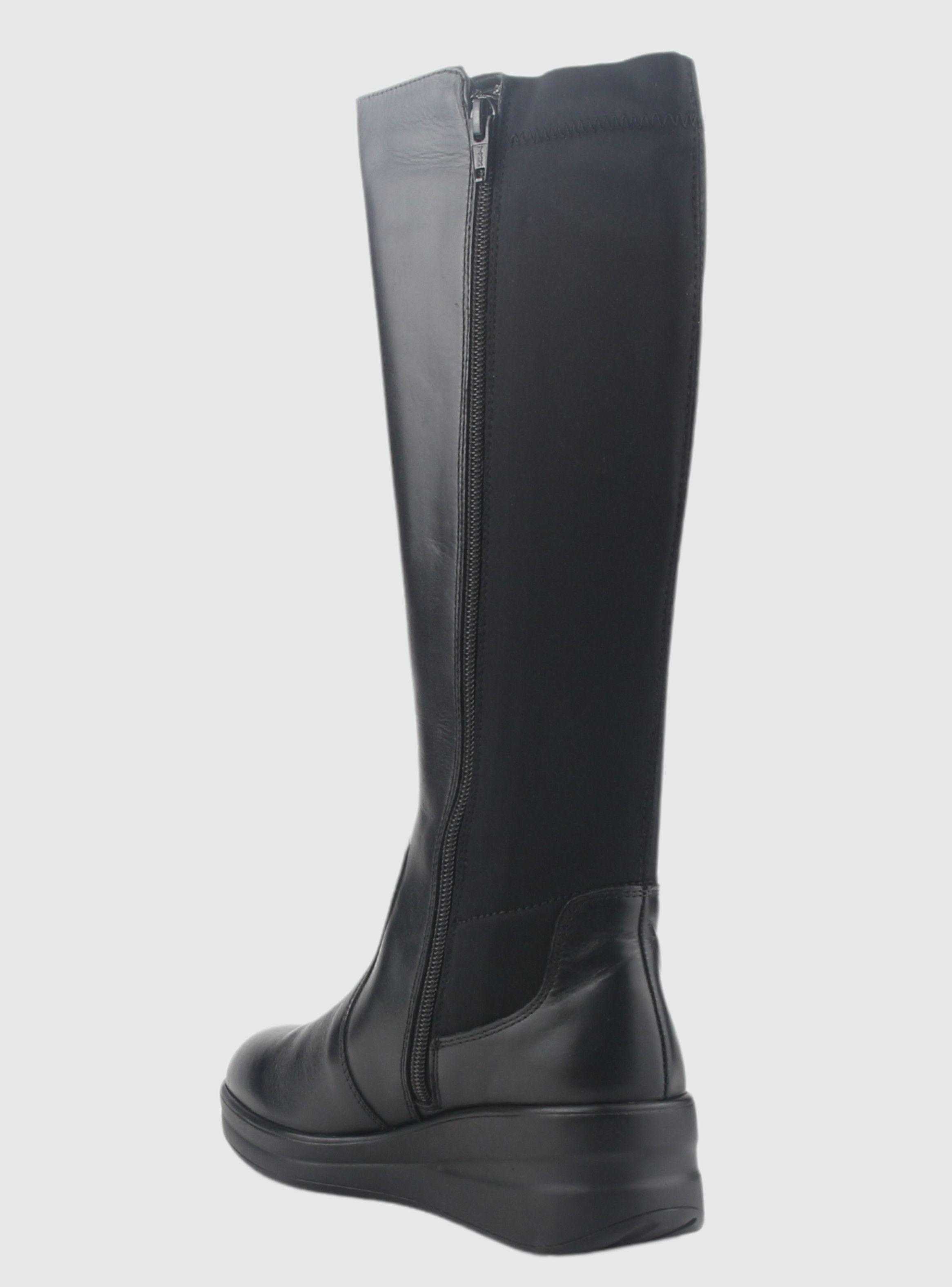 Bota de Cuero Mujer Casual Negro Rocky-3