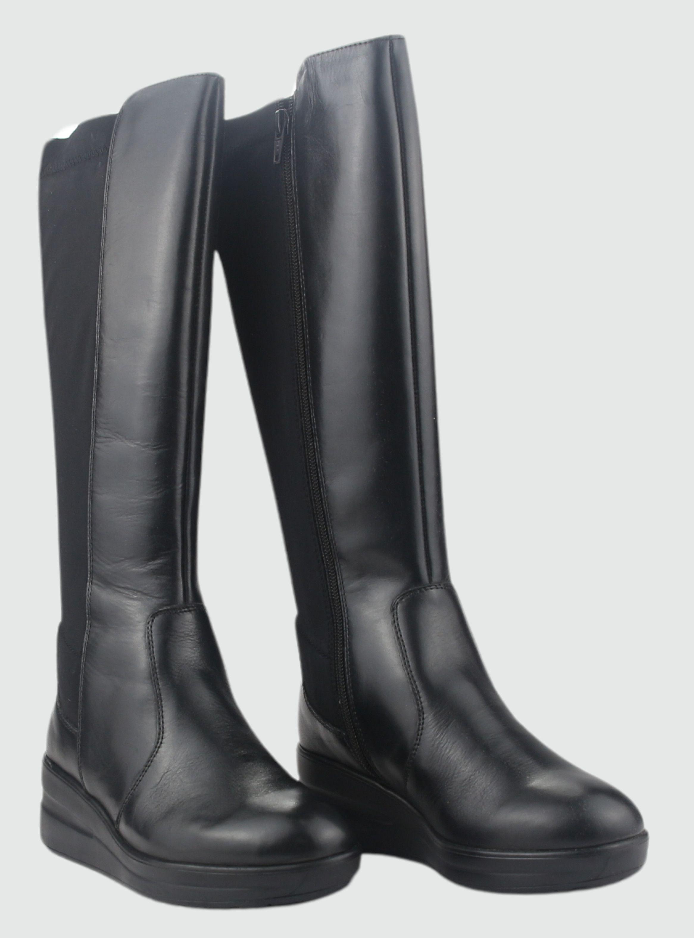 Bota de Cuero Mujer Casual Negro Rocky-4