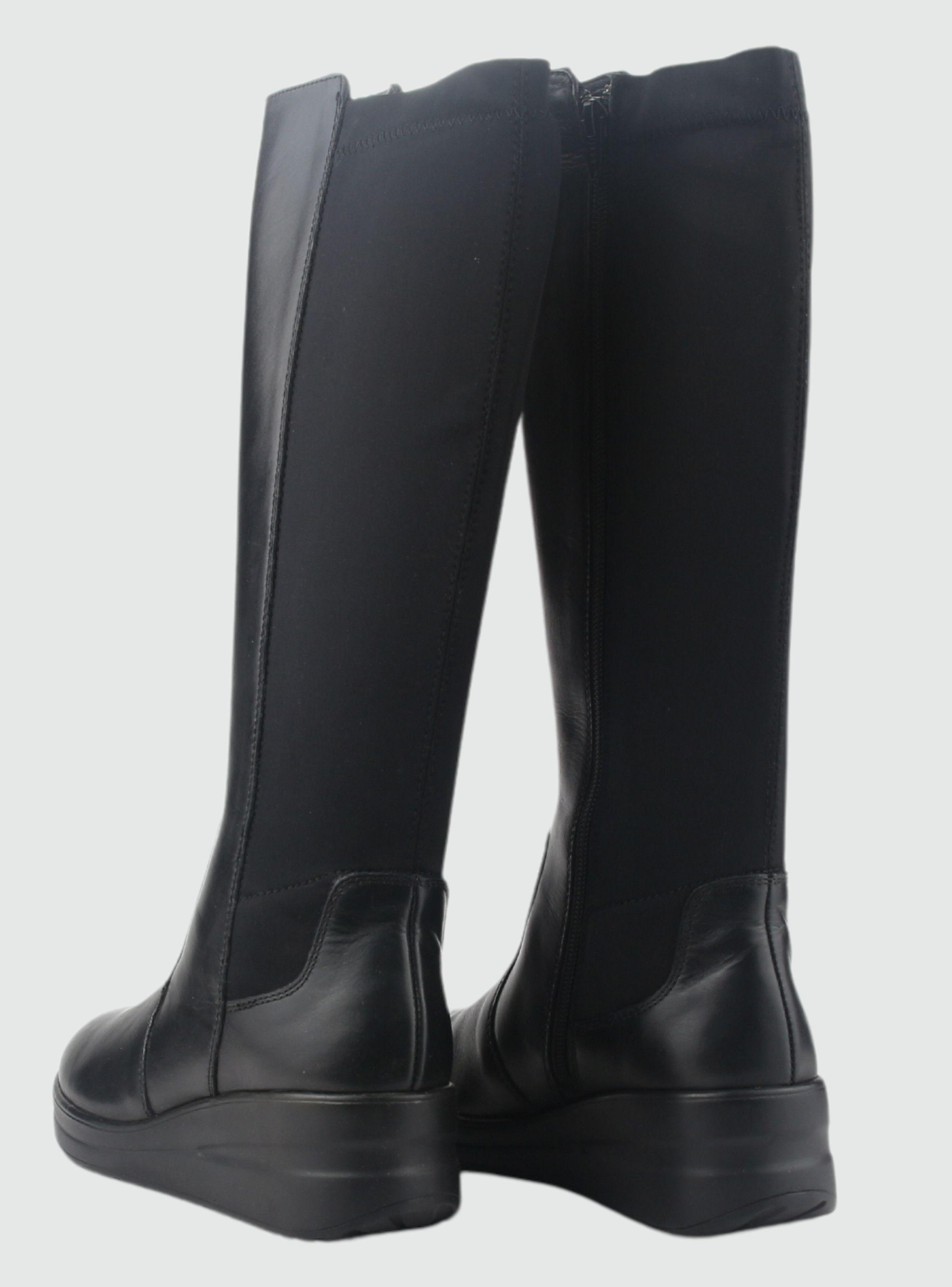 Bota de Cuero Mujer Casual Negro Rocky-5