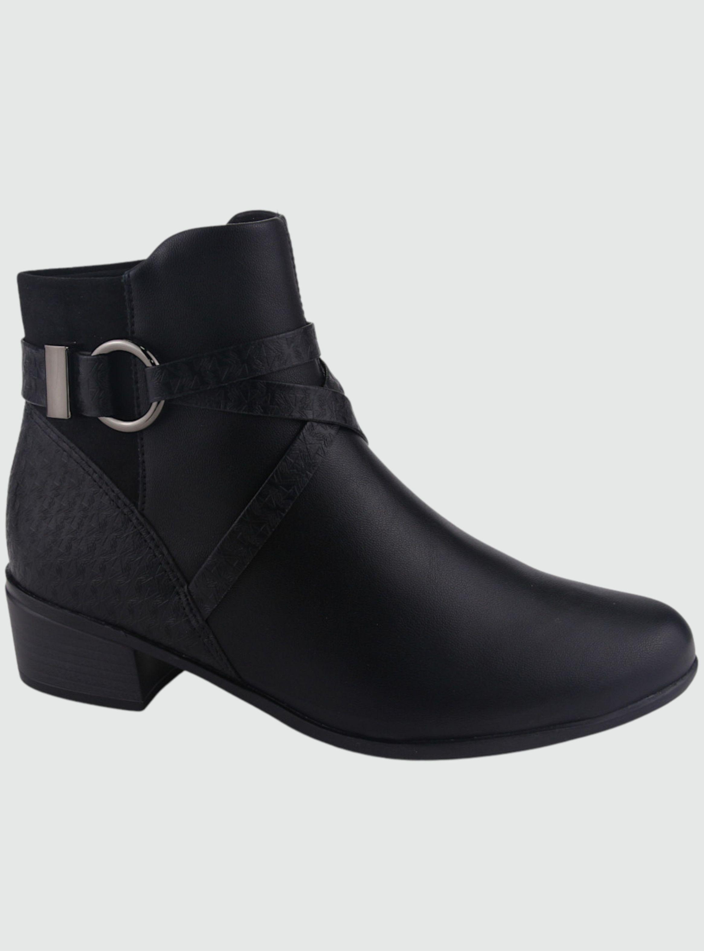 Botin Comfortflex Mujer 2286303 Negro Casual-0