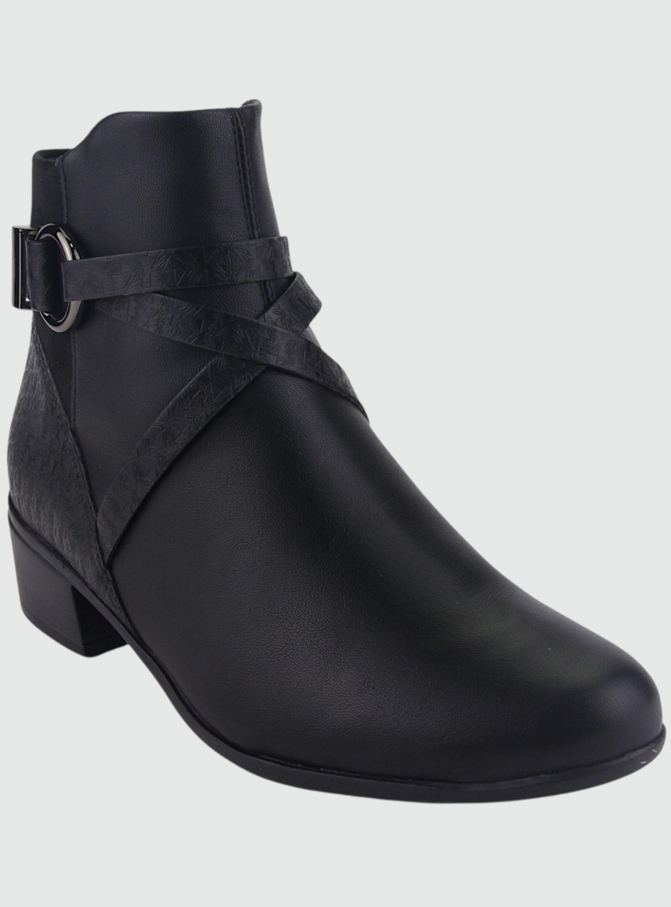 Botin Comfortflex Mujer 2286303 Negro Casual-2