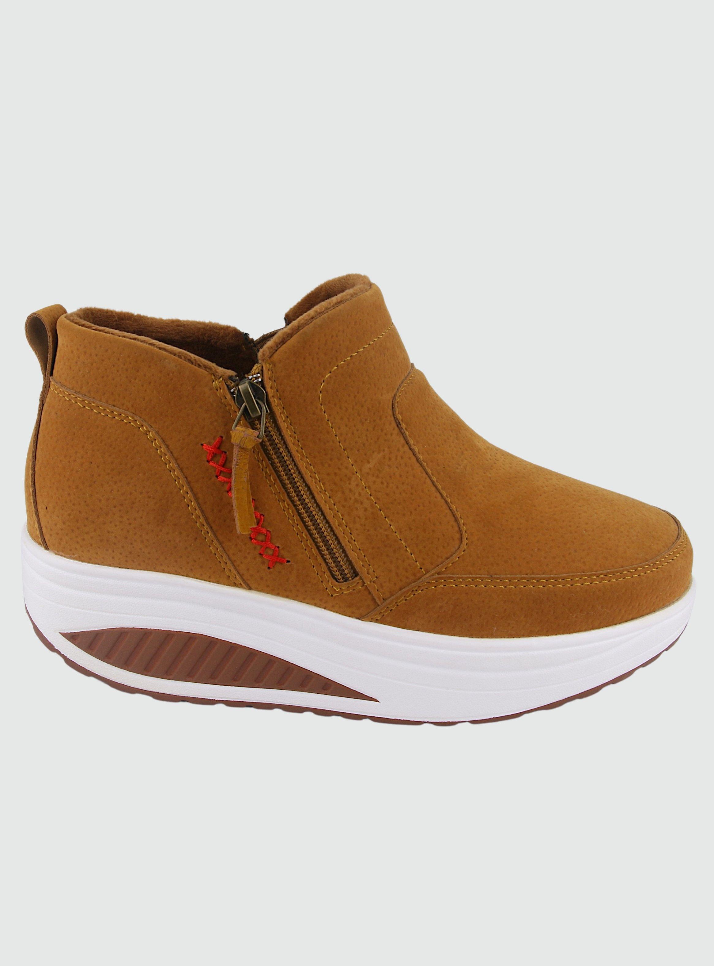 Botin Funway Mujer Tija-32 Camel Casual-0