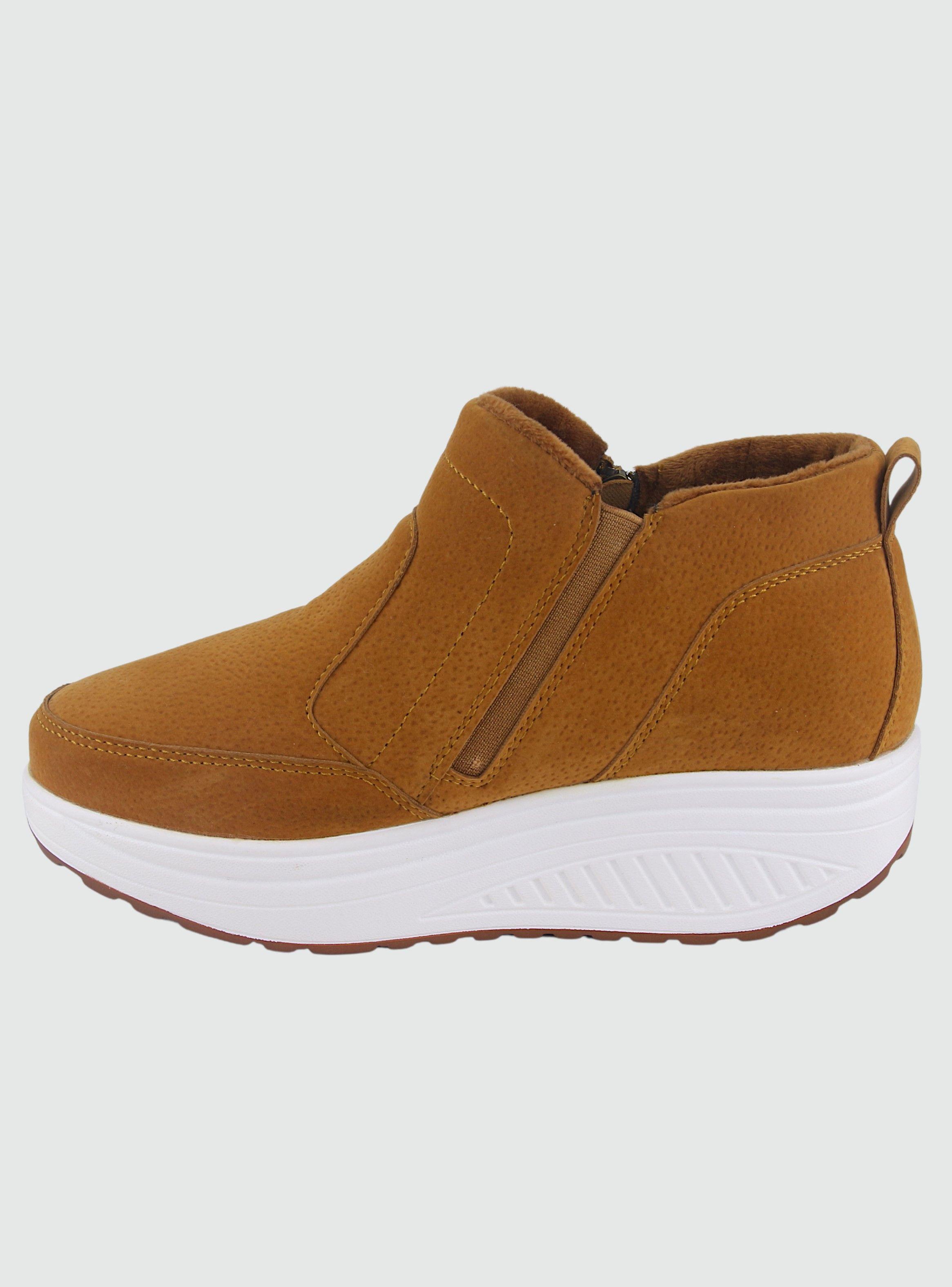 Botin Funway Mujer Tija-32 Camel Casual-1