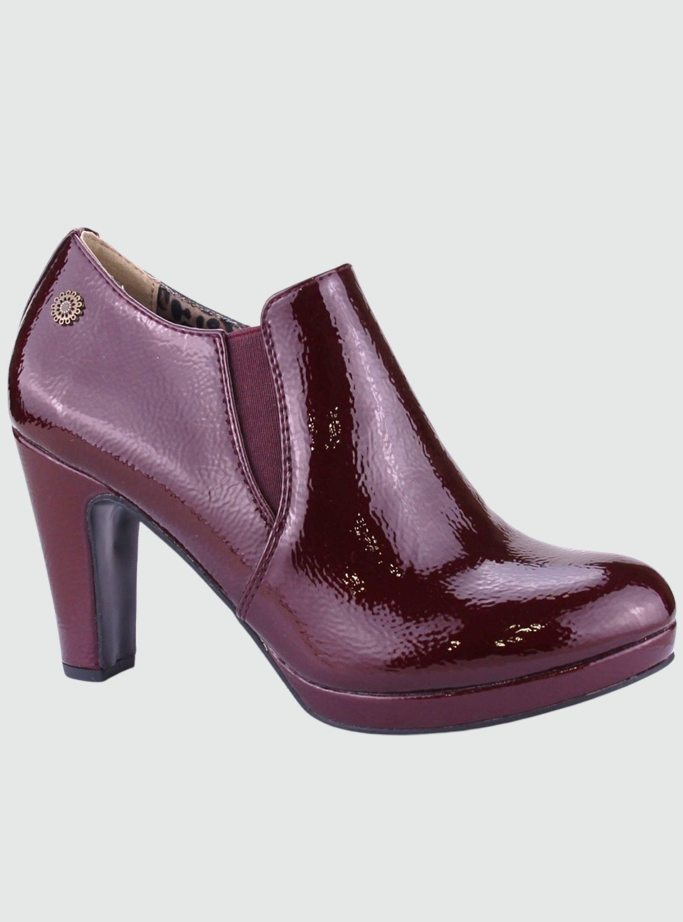 Botin Chalada Mujer Plataform12 Burdeo Moda-0