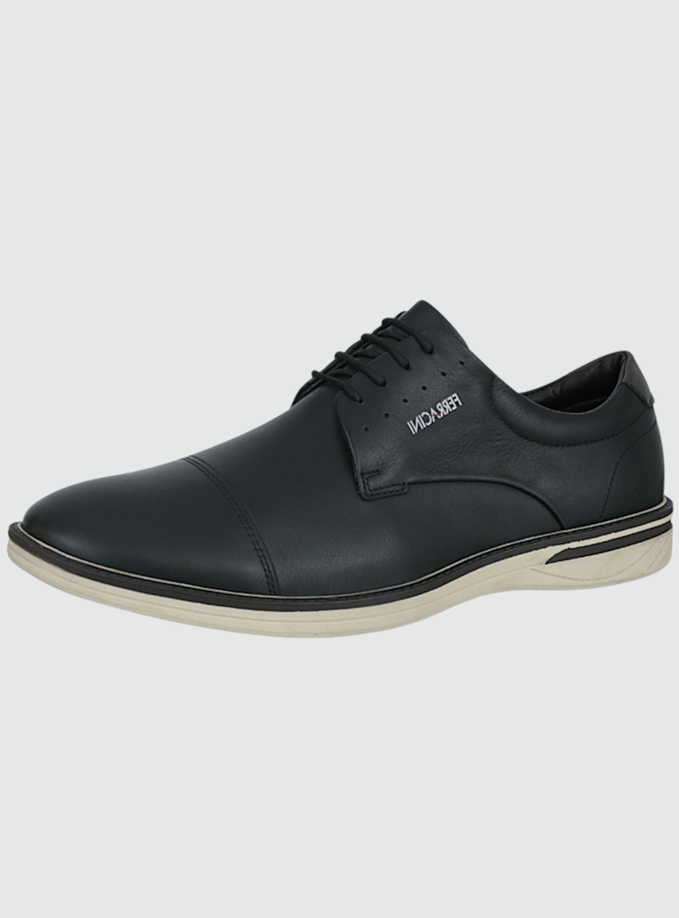 Zapato Ferracini Hombre 3618 Gris Oscuro Casual-0