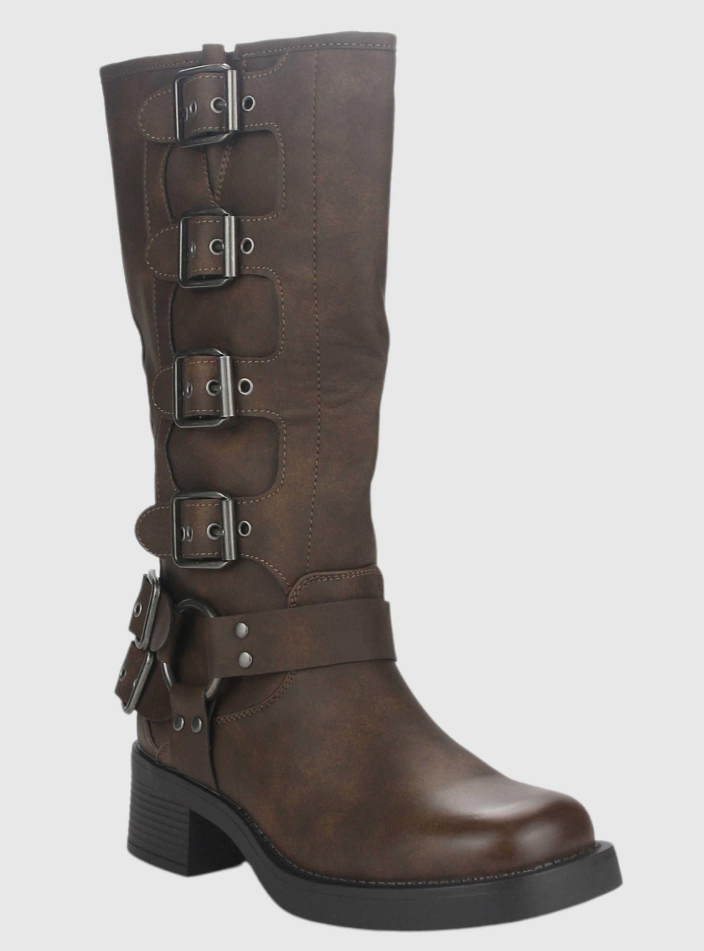 Bota Chalada Mujer Biker-2 Café Casual-2