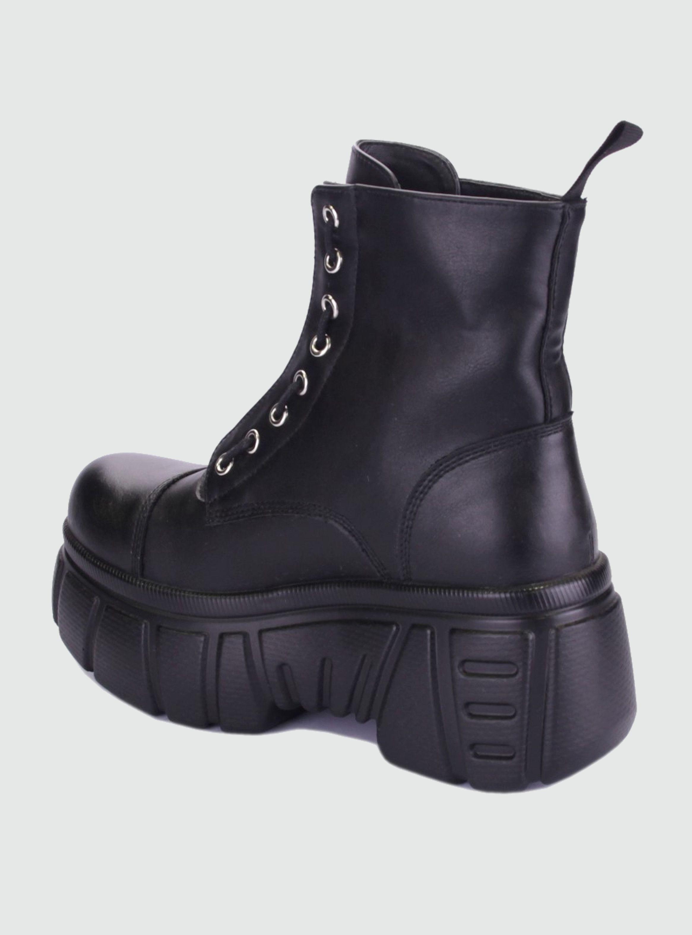 Botin Chalada Mujer Nrock-5 Negro Plataforma-1