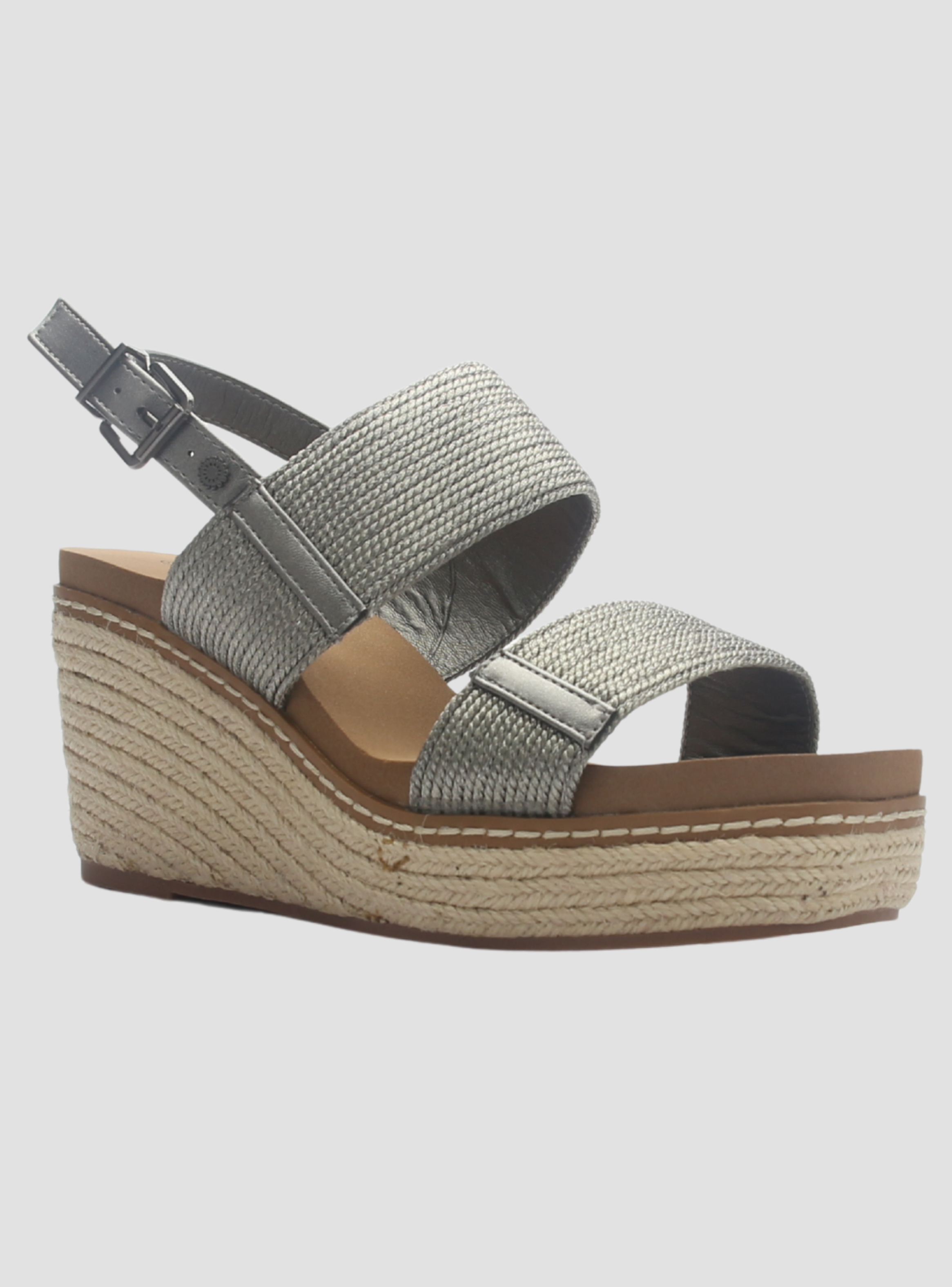 Sandalia de mujer Plateada Casual Chalada Polefom-1-2