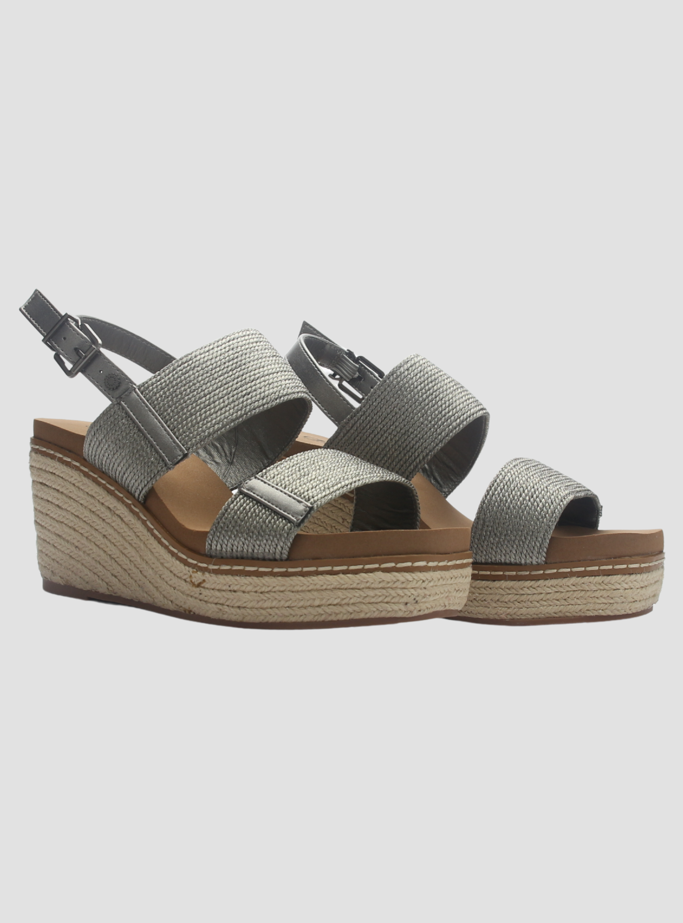 Sandalia de mujer Plateada Casual Chalada Polefom-1-4