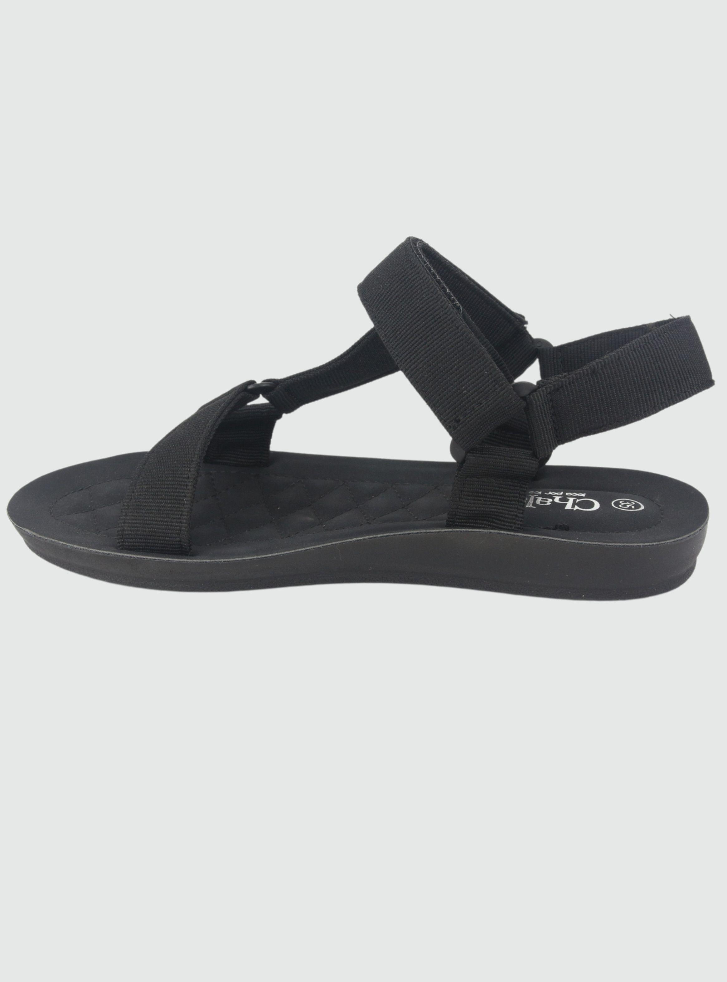 Sandalia Chalada Mujer Quanta-11 Negro Casual-1