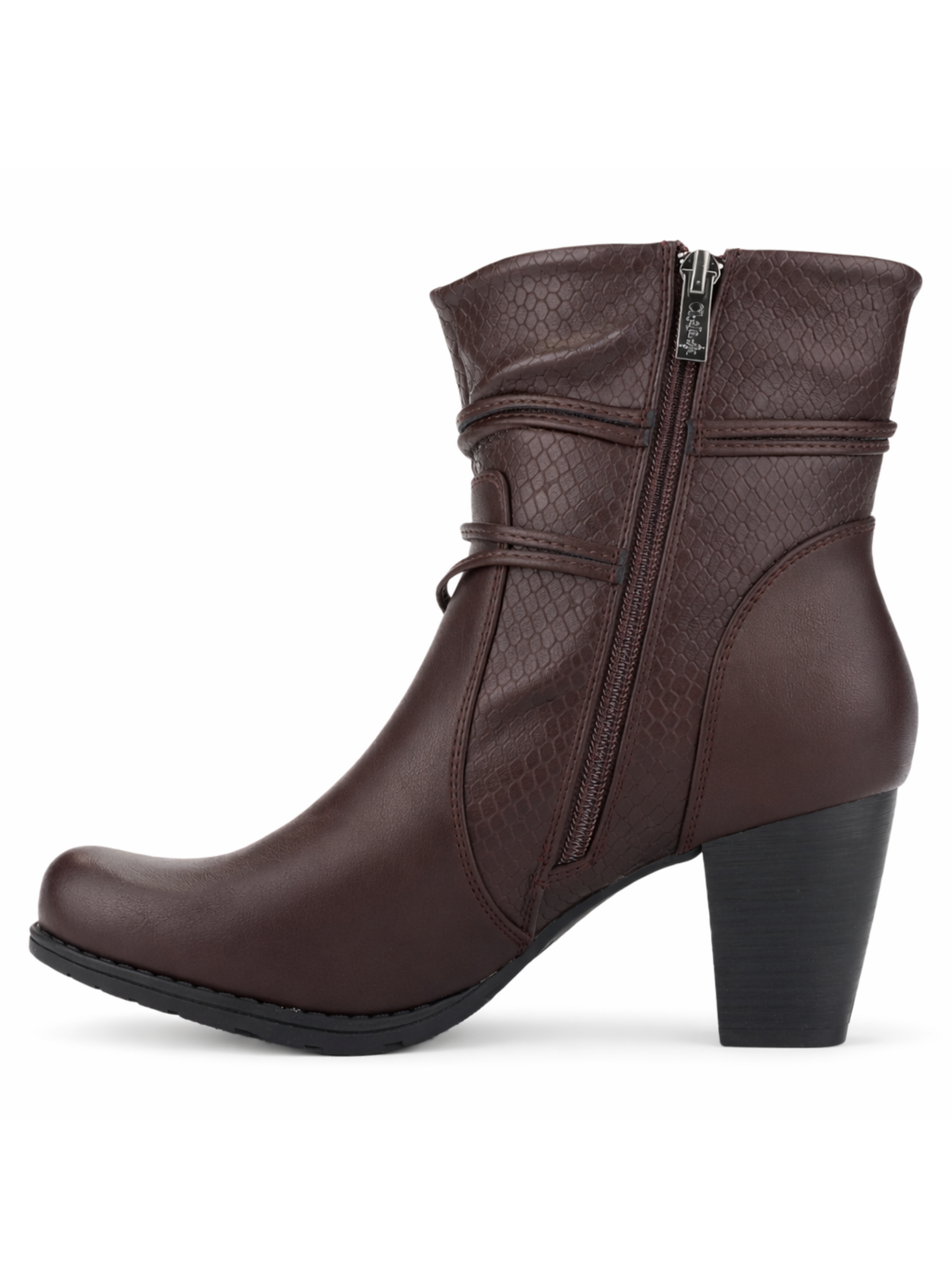 Botin Burdeo Mujer Casual Chalada Ceta-1