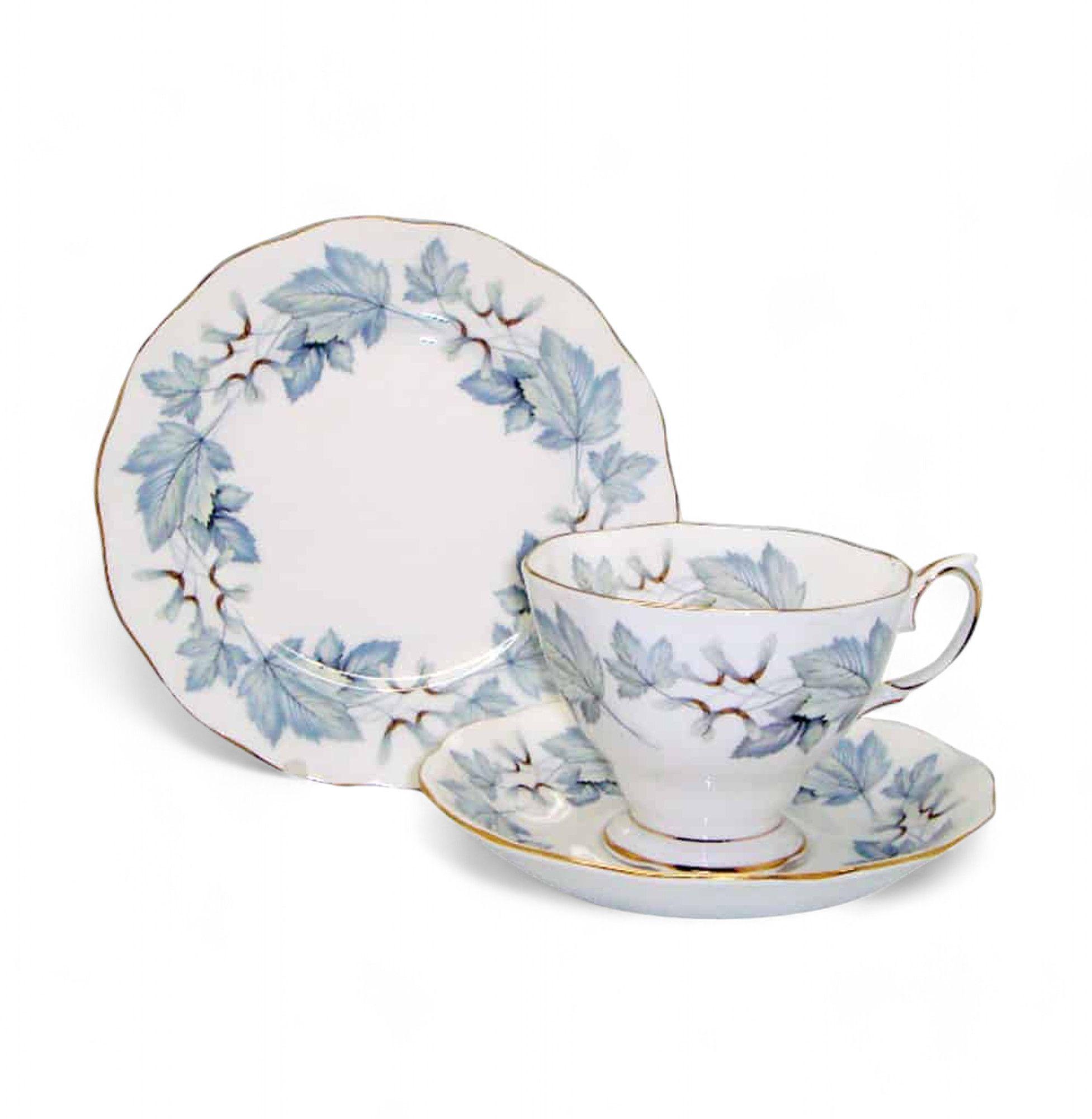 Trío de Café "Silver Maple" - Royal Albert, Inglaterra (1959 - 1984)-5
