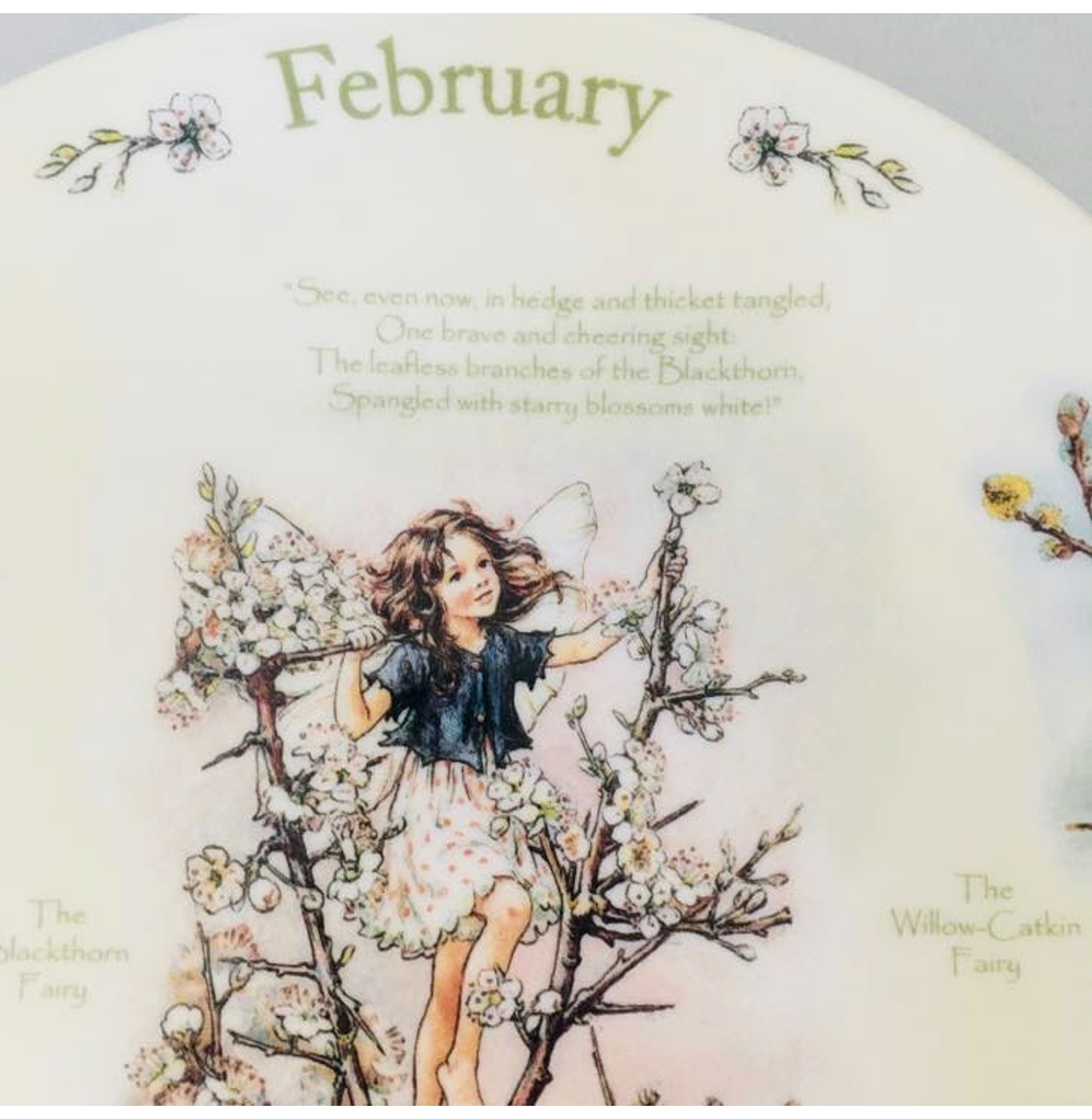 Plato decorativo serie 'Un calendario de hadas de las flores', Febrero, (2002)-5