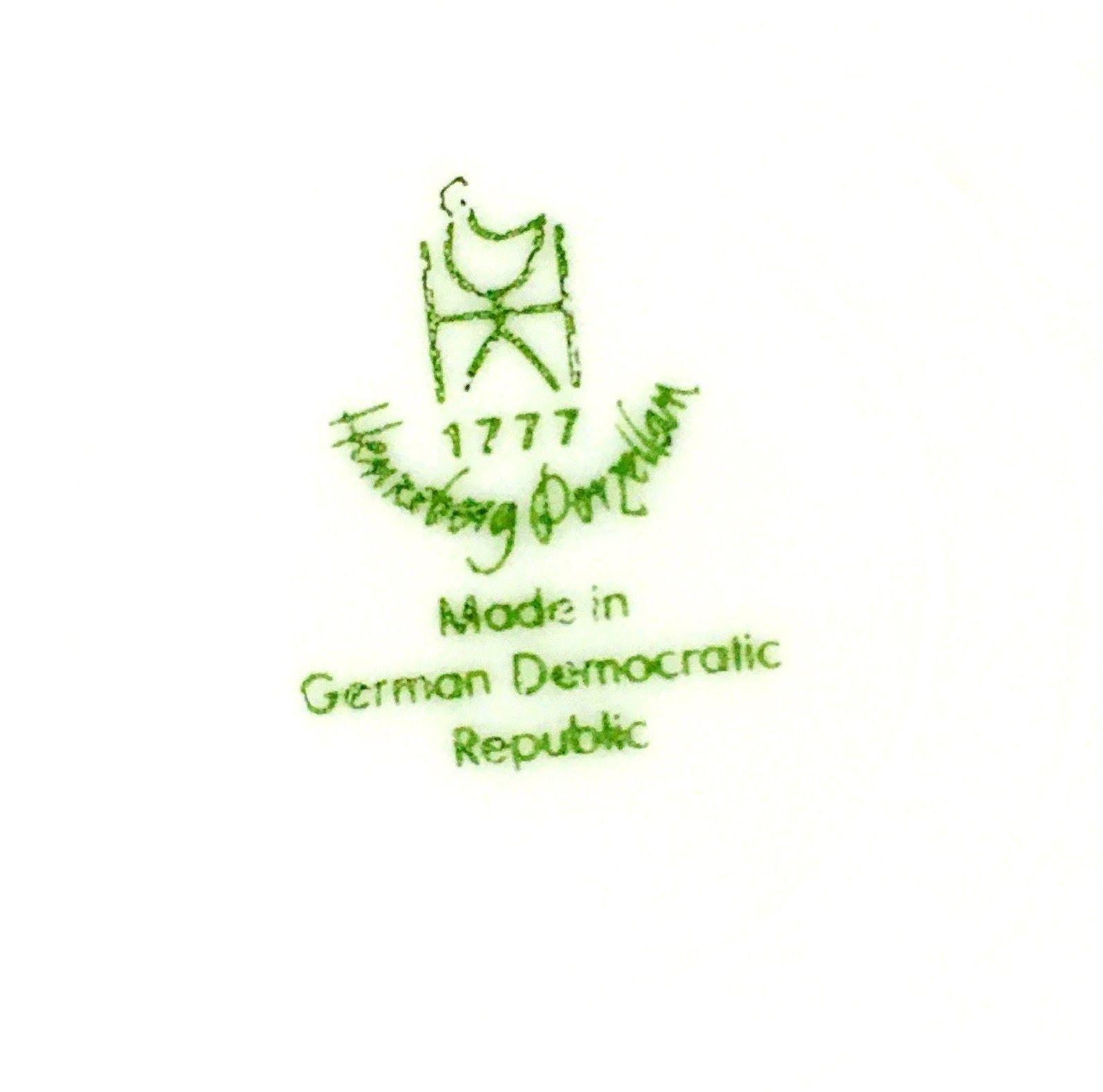 Dúo para Consomé Henneberg Porzellan - República Democrática Alemana (1972-1977)-2