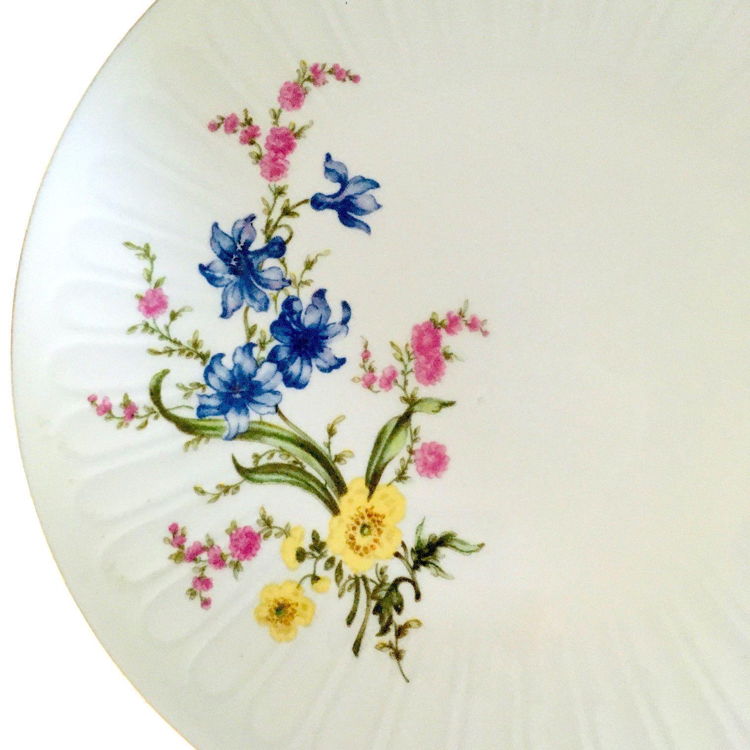 Plato Hondo con Bouquet Floral - Henneberg Porzellan, República Democrática Alemana (1972-1977)-4