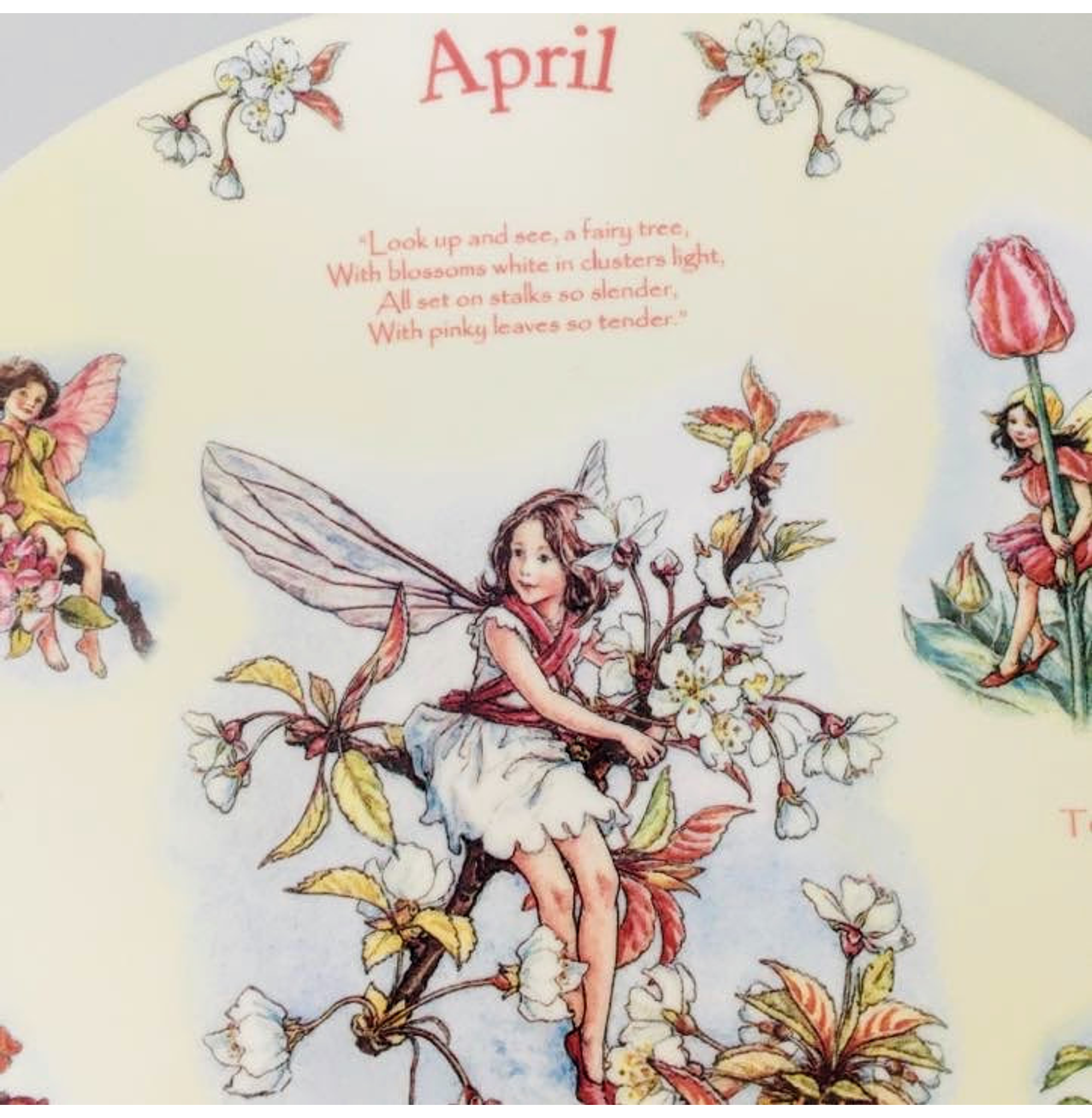 Plato decorativo serie 'Un calendario de hadas de las flores', Abril, (2002)-7