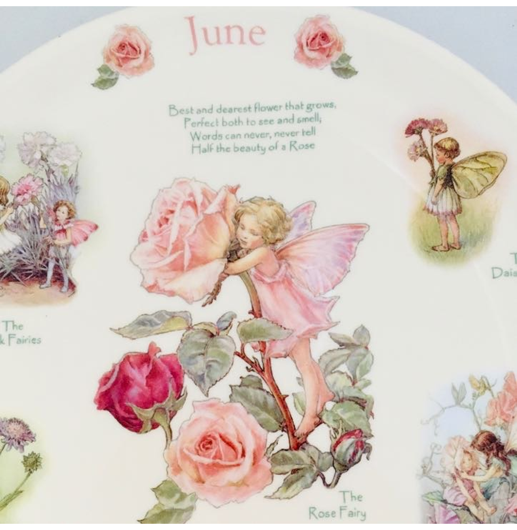 Plato decorativo serie 'Un calendario de hadas de las flores', Junio, (2002)-5