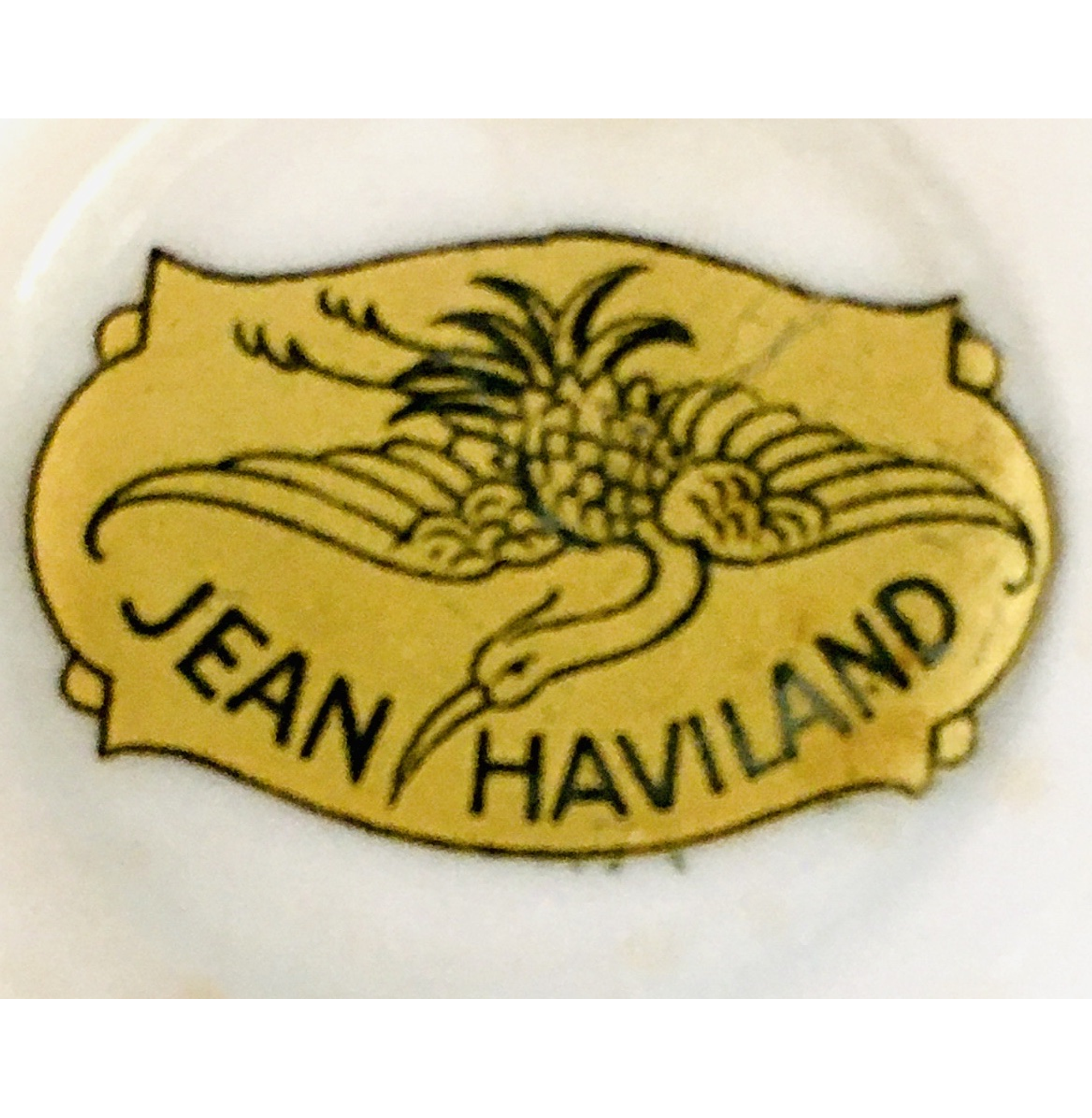 Taza de Café Haviland en Rosado con Hojas Decorativas (120 cc aprox.)-4