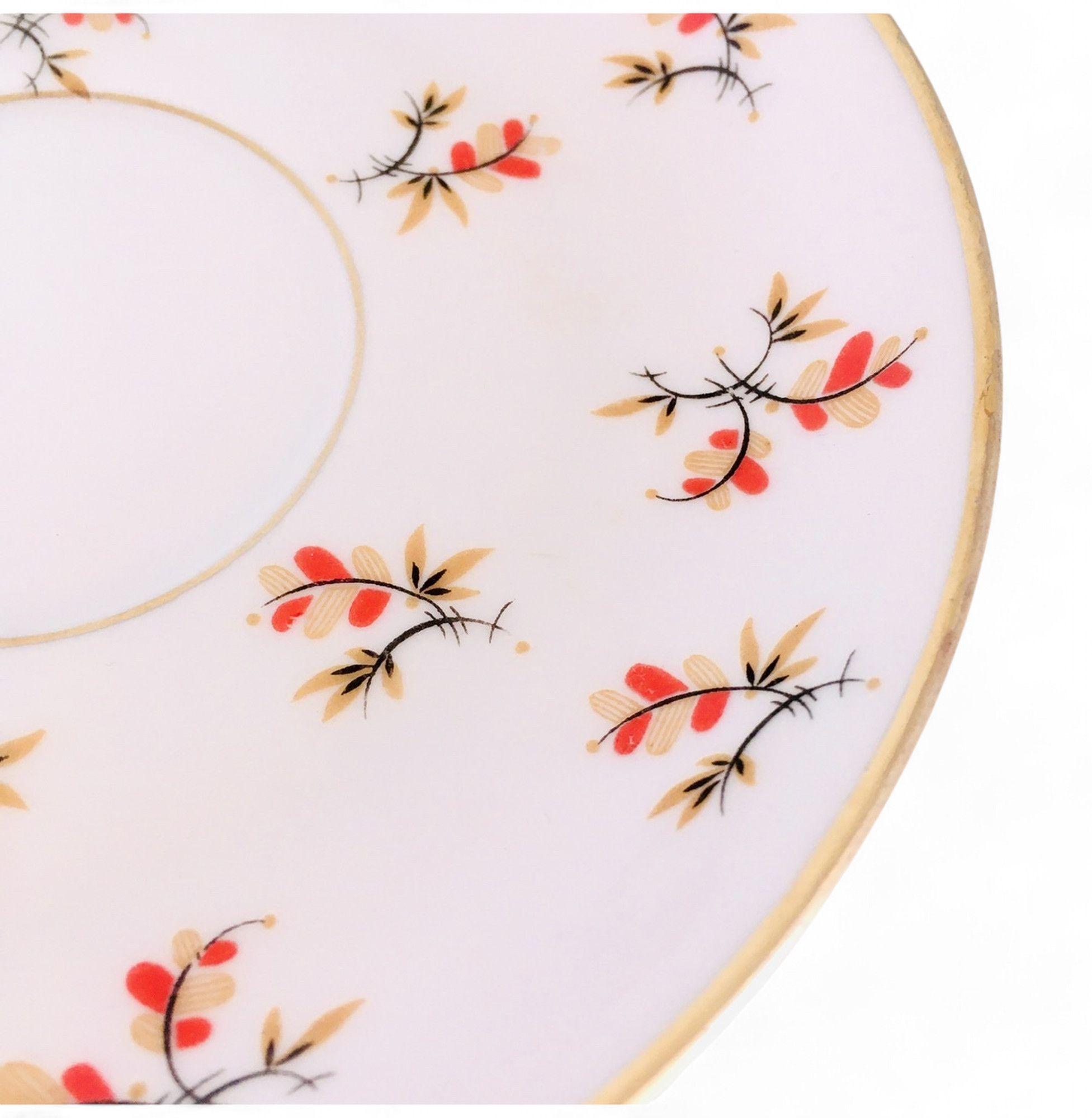 Taza de Café Haviland en Rosado con Hojas Decorativas (120 cc aprox.)-7