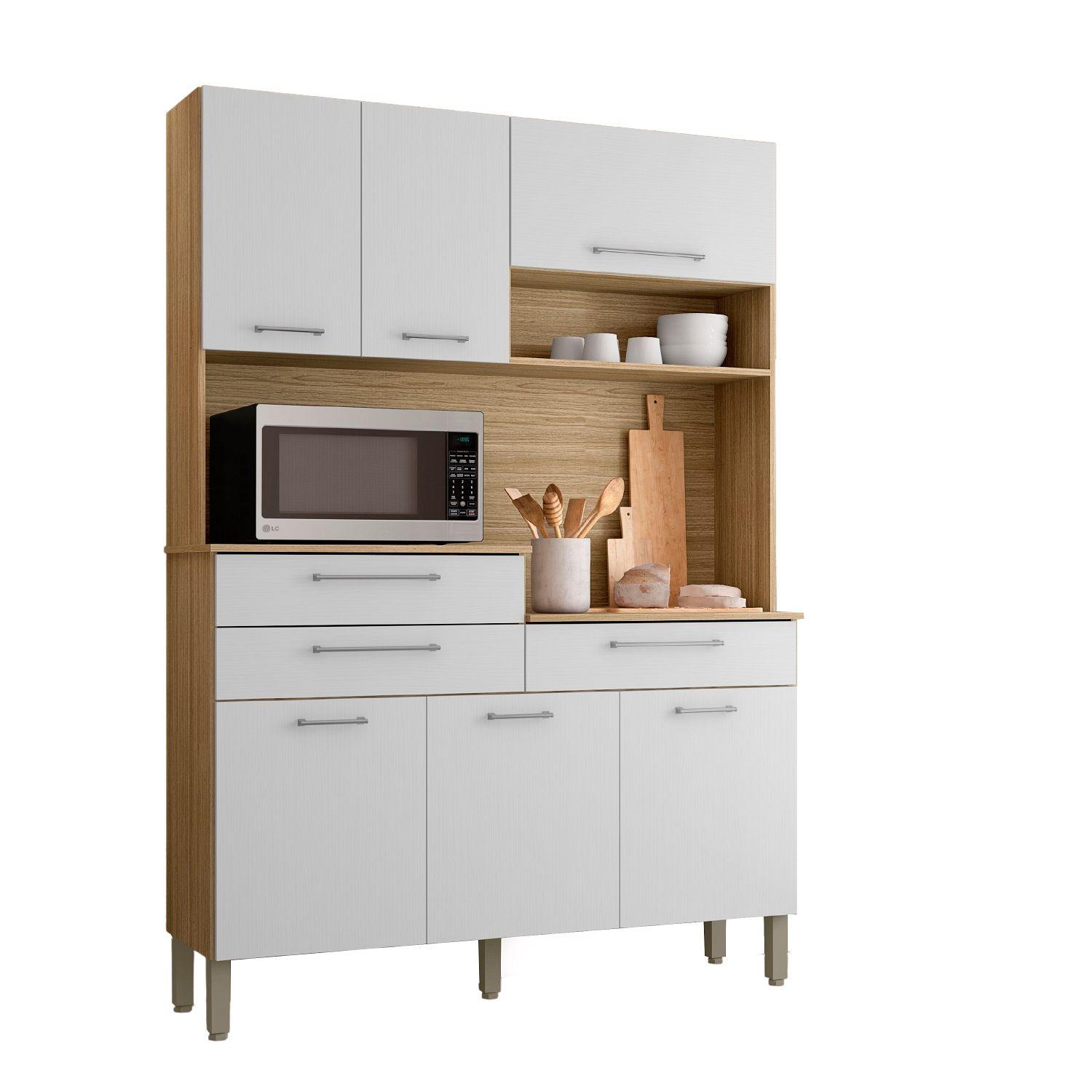 Kit Cocina Orion 6 Puertas 3 Cajones Color Freijo-0