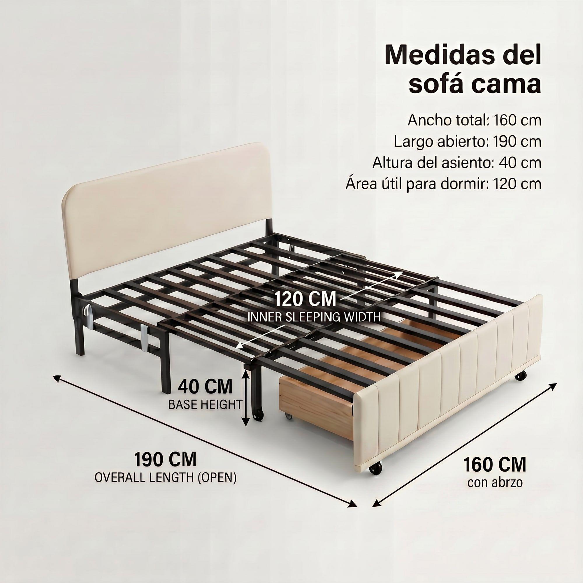 Sofa Cama 3 Cuerpo Con Alcenamiento Cama De 2 Plazas SFCM202502 GRIS-3