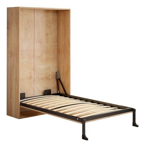 Cama Plegable 1 Plaza Con Bisagra Suave Para Studio Marrón-3