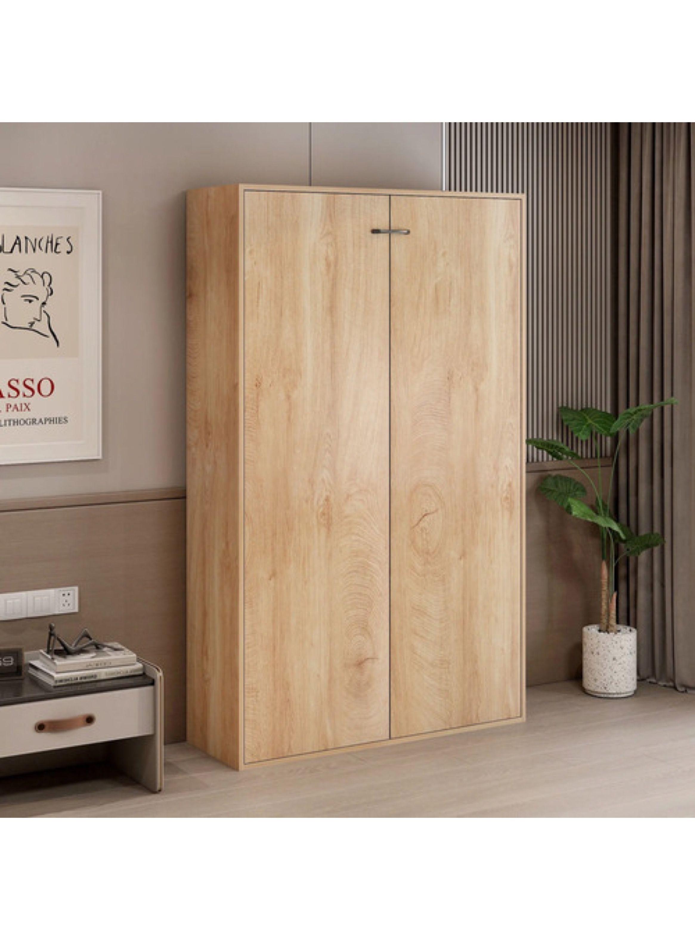 Cama Plegable 1 Plaza Con Bisagra Suave Para Studio Marrón-2
