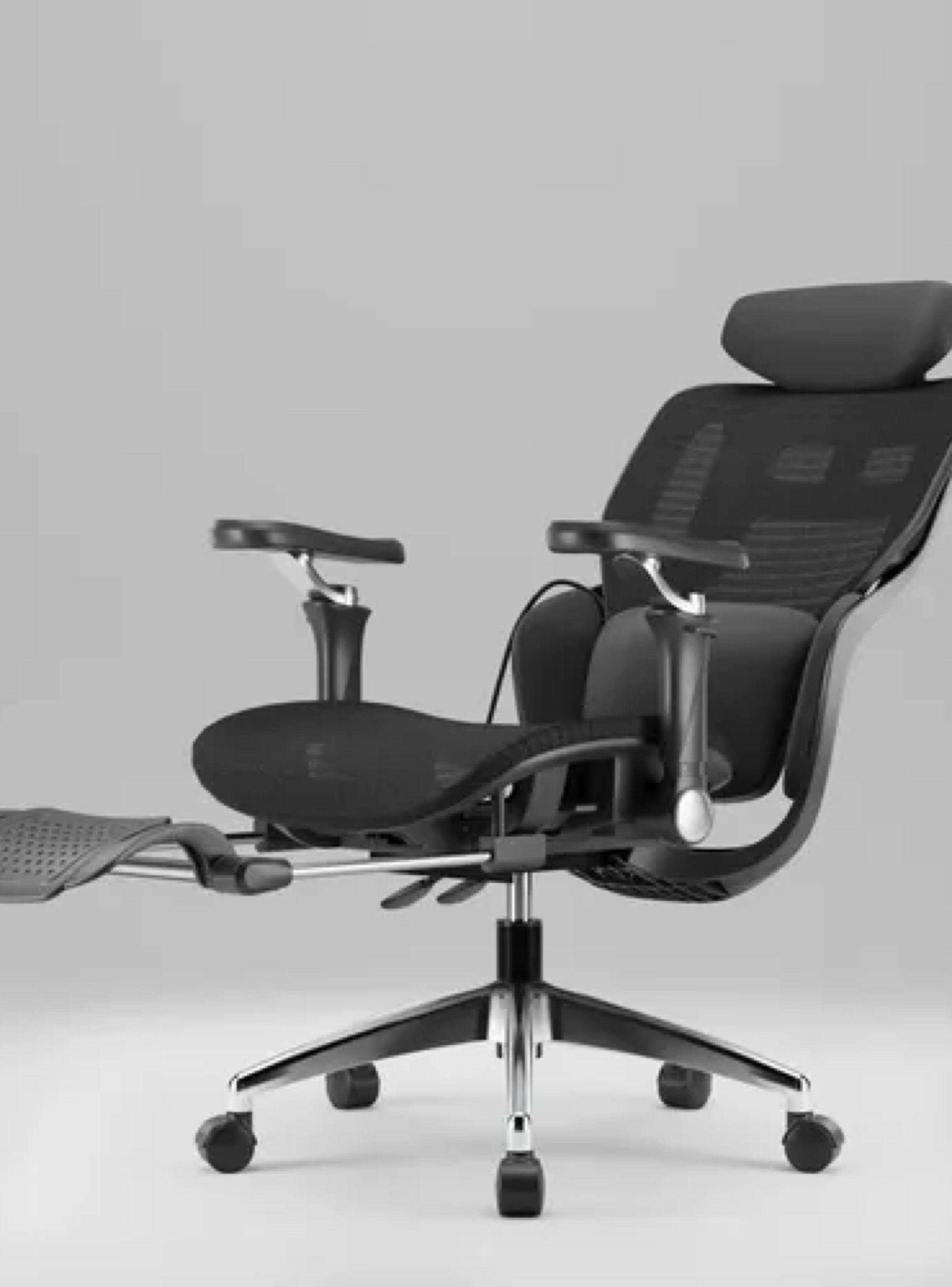 Silla De Oficina Ergonomica Pata Acero Con Airbag Lumbar SILLA E16 NEGRO-2