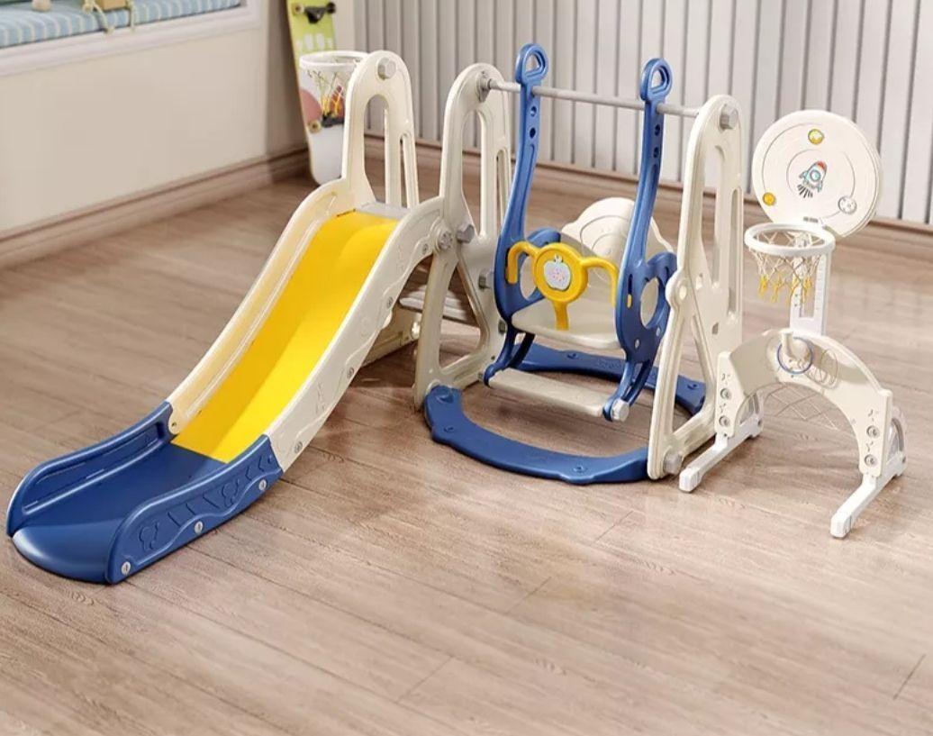 Resbalín Colorido Para Niños Juego De Columpio 6 En 1 Toboga-1