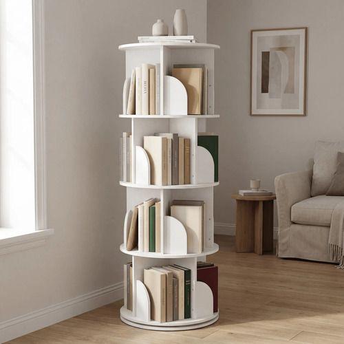 Biblioteca Giratoria Librero Organizador Libros Alto 129cm-6