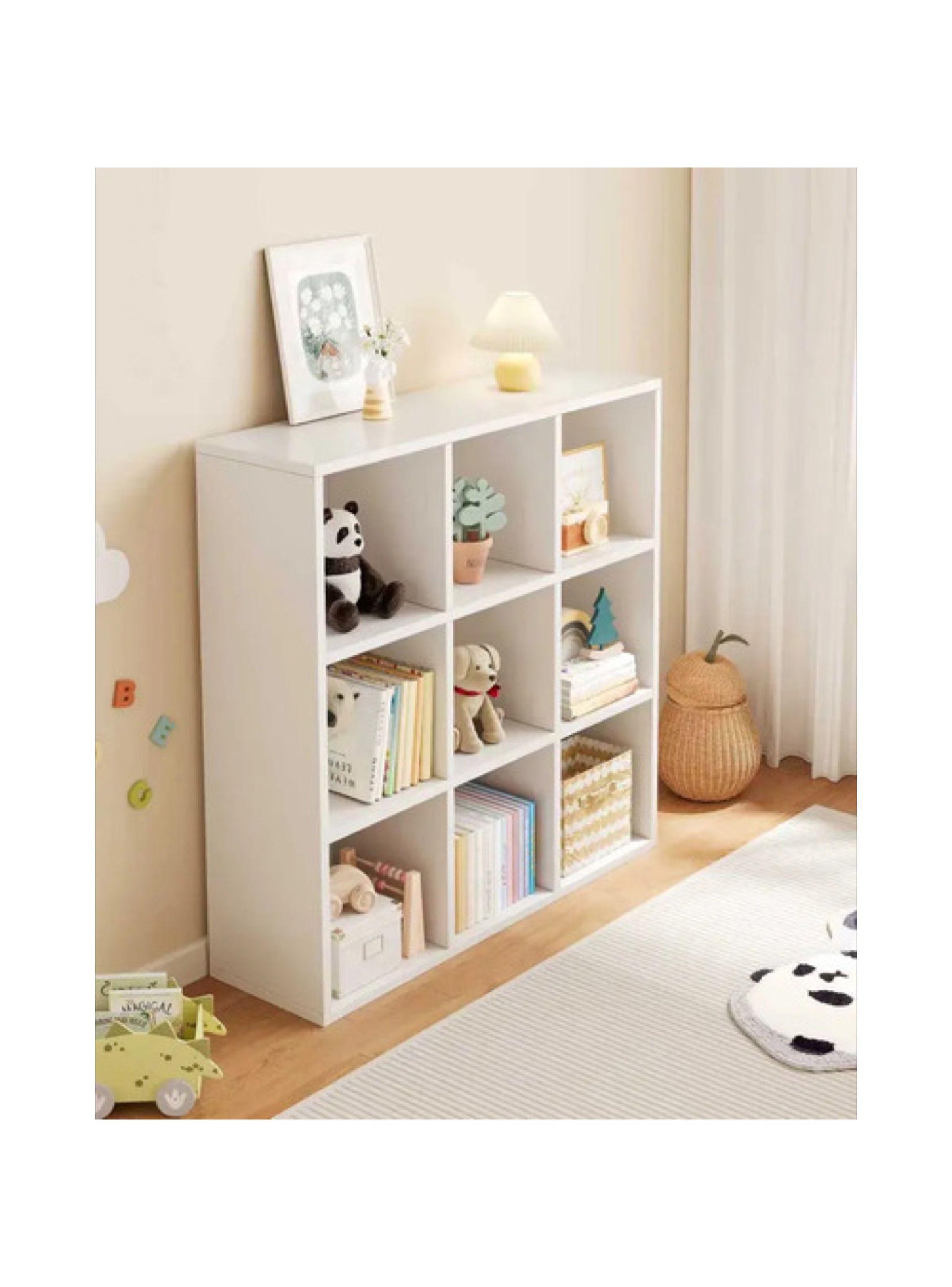Librero 9 Cubos 3x3 Biblioteca Decoración 100x100x24 Cm Color Blanco-6