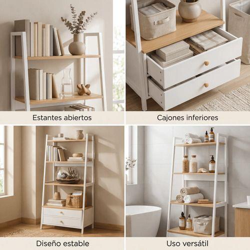 Repisa Biblioteca Organizador Estante Para Plantas 150cm Blanco-3