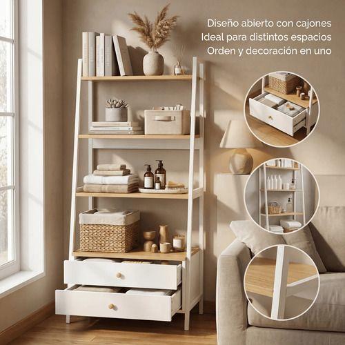 Repisa Biblioteca Organizador Estante Para Plantas 150cm Blanco-4