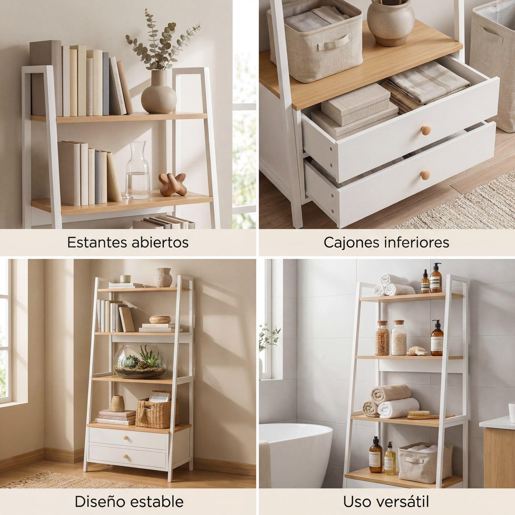 Repisa Biblioteca Organizador Estante Para Plantas 150cm Blanco-3