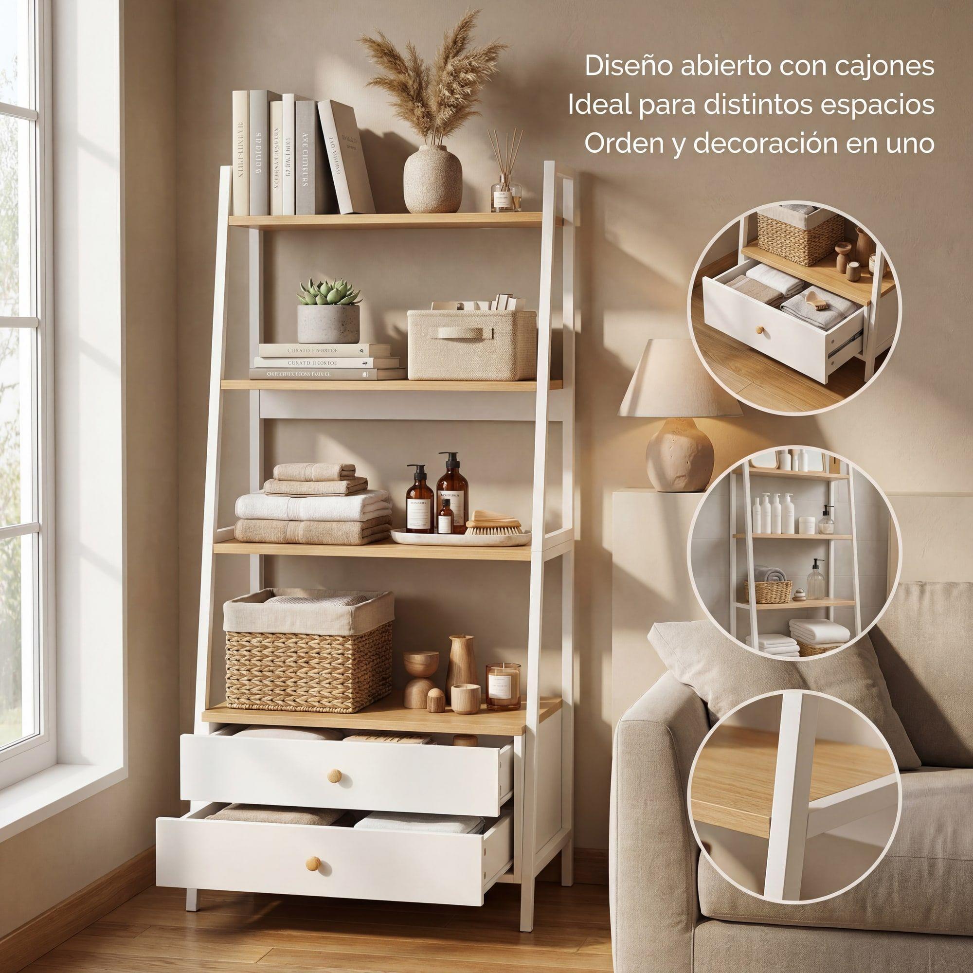 Repisa Biblioteca Organizador Estante Para Plantas 150cm Blanco-4