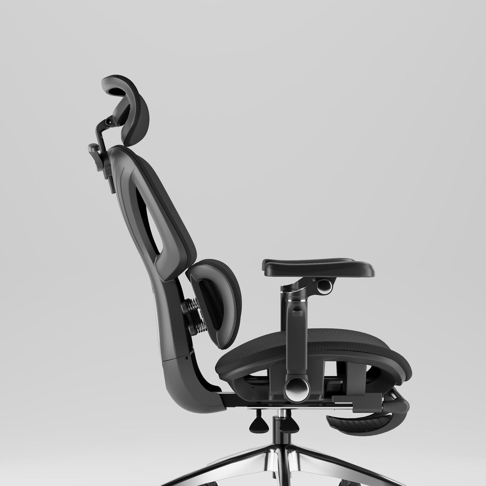 Silla De Oficina Ergonomica Pata Acero Sporte Lumbar Resolte Color Negro Material Del Tapizado Algo-2