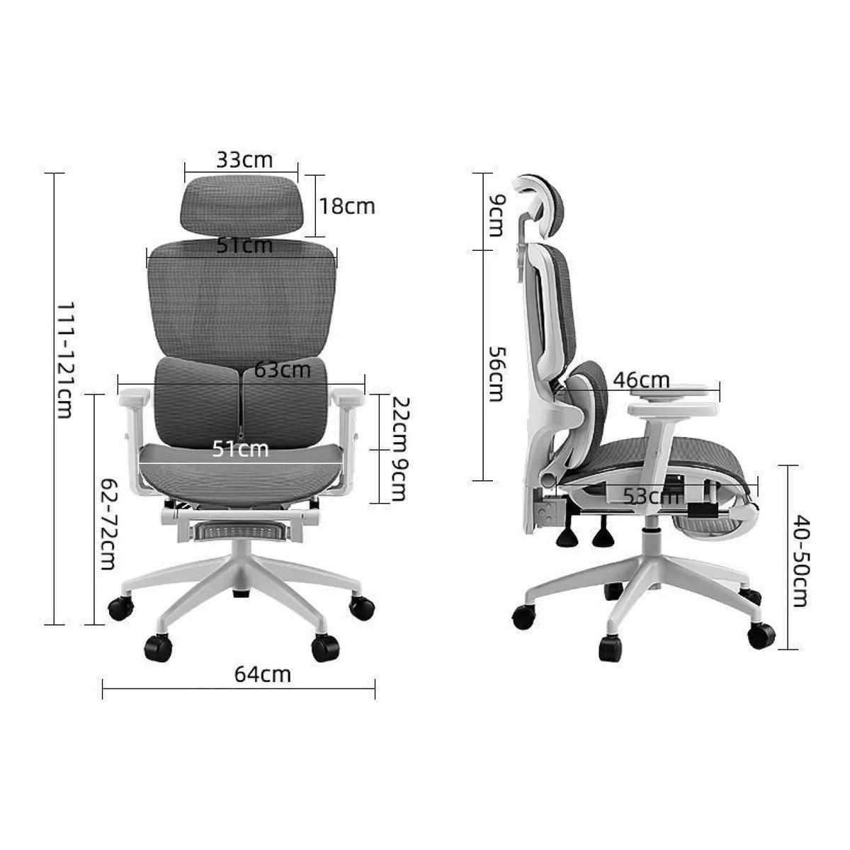 Silla De Oficina Ergonomica Pata Acero Sporte Lumbar Resolte Color Negro Material Del Tapizado Algo-4
