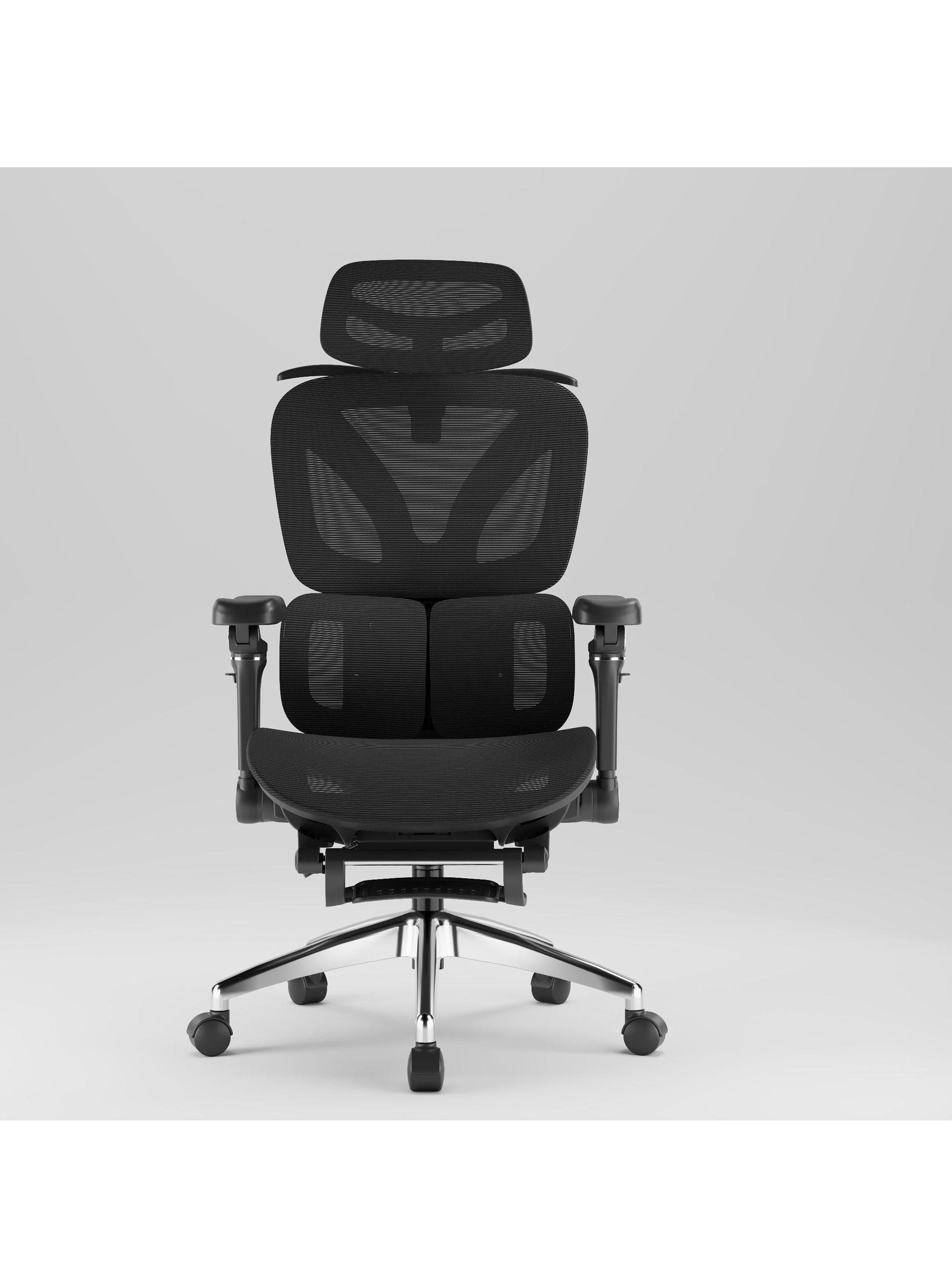 Silla De Oficina Ergonomica Pata Acero Sporte Lumbar Resolte Color Negro Material Del Tapizado Algo-3