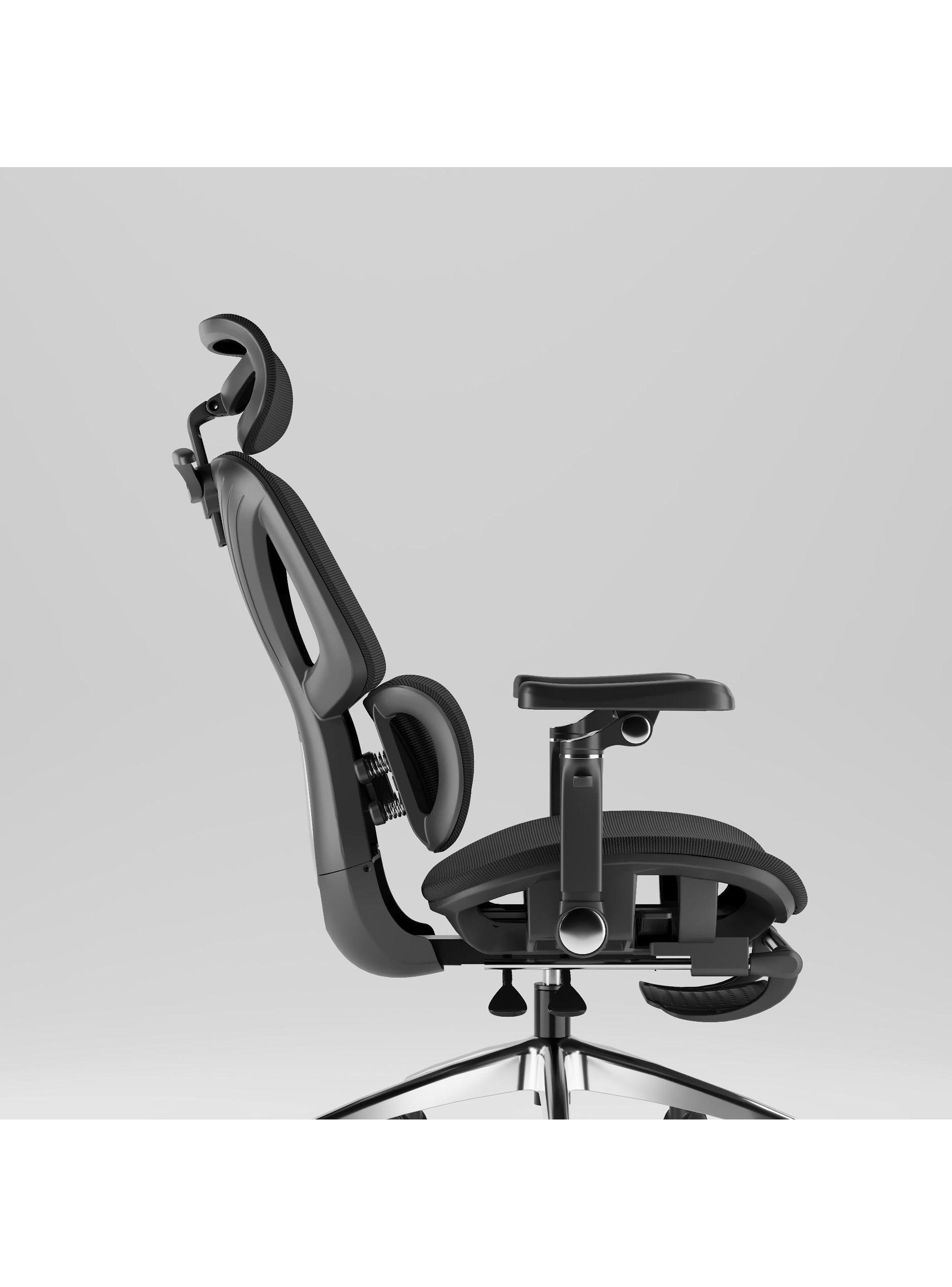 Silla De Oficina Ergonomica Pata Acero Sporte Lumbar Resolte Color Negro Material Del Tapizado Algo-2