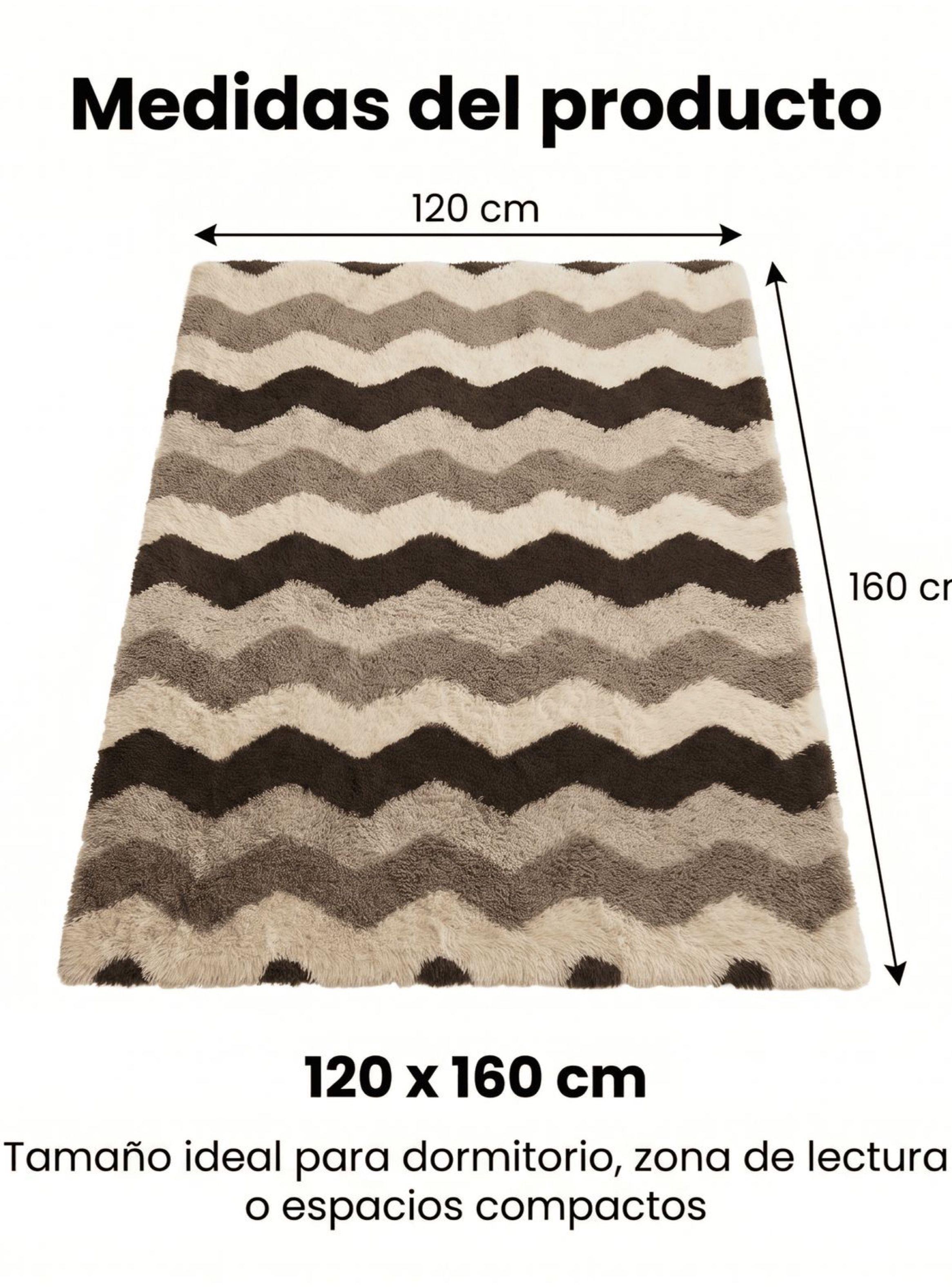 Alfombra 120x160cm Peluda Super Suave para living homer design 120x160cm ola-2