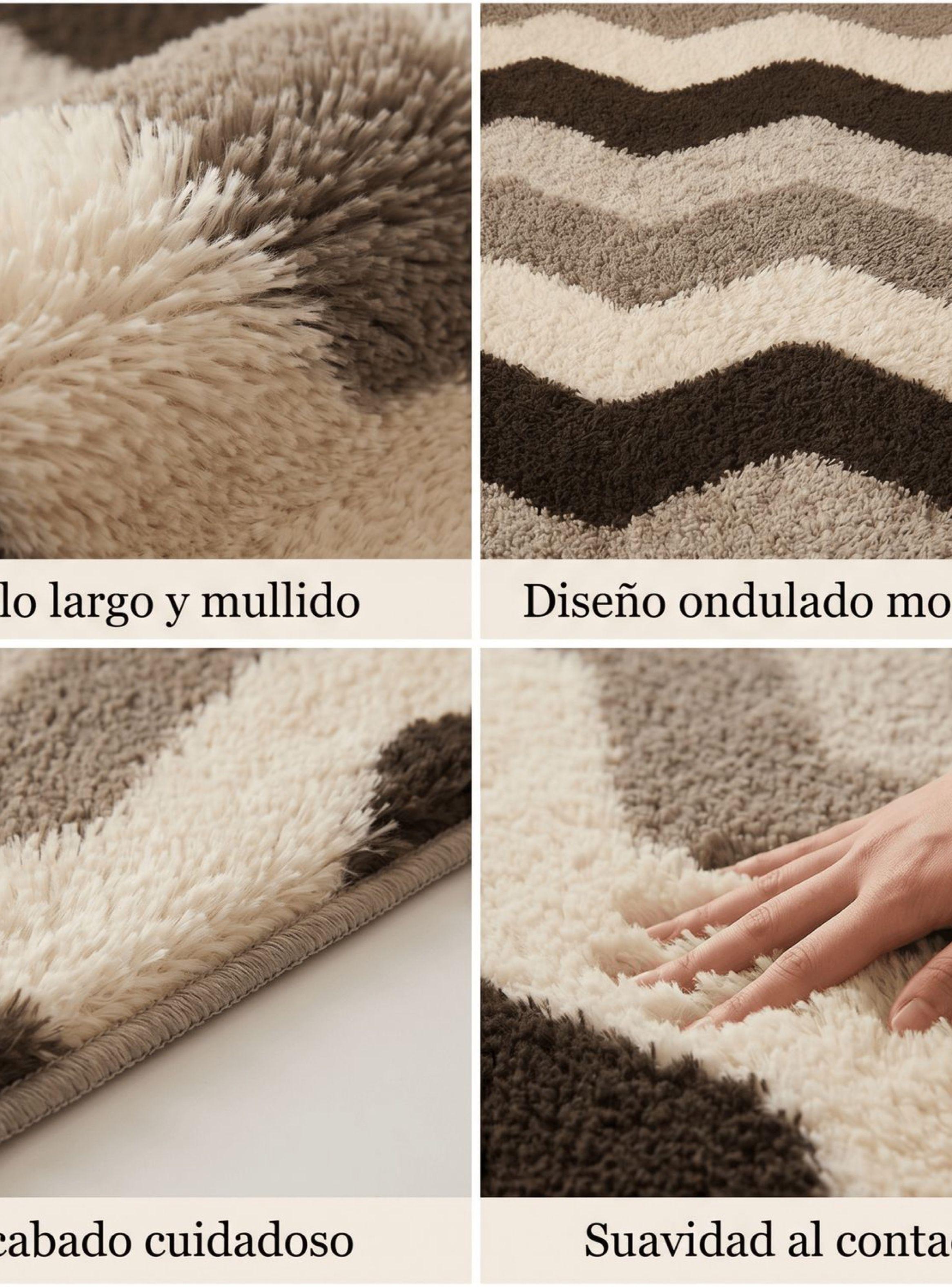 Alfombra 120x160cm Peluda Super Suave para living homer design 120x160cm ola-3