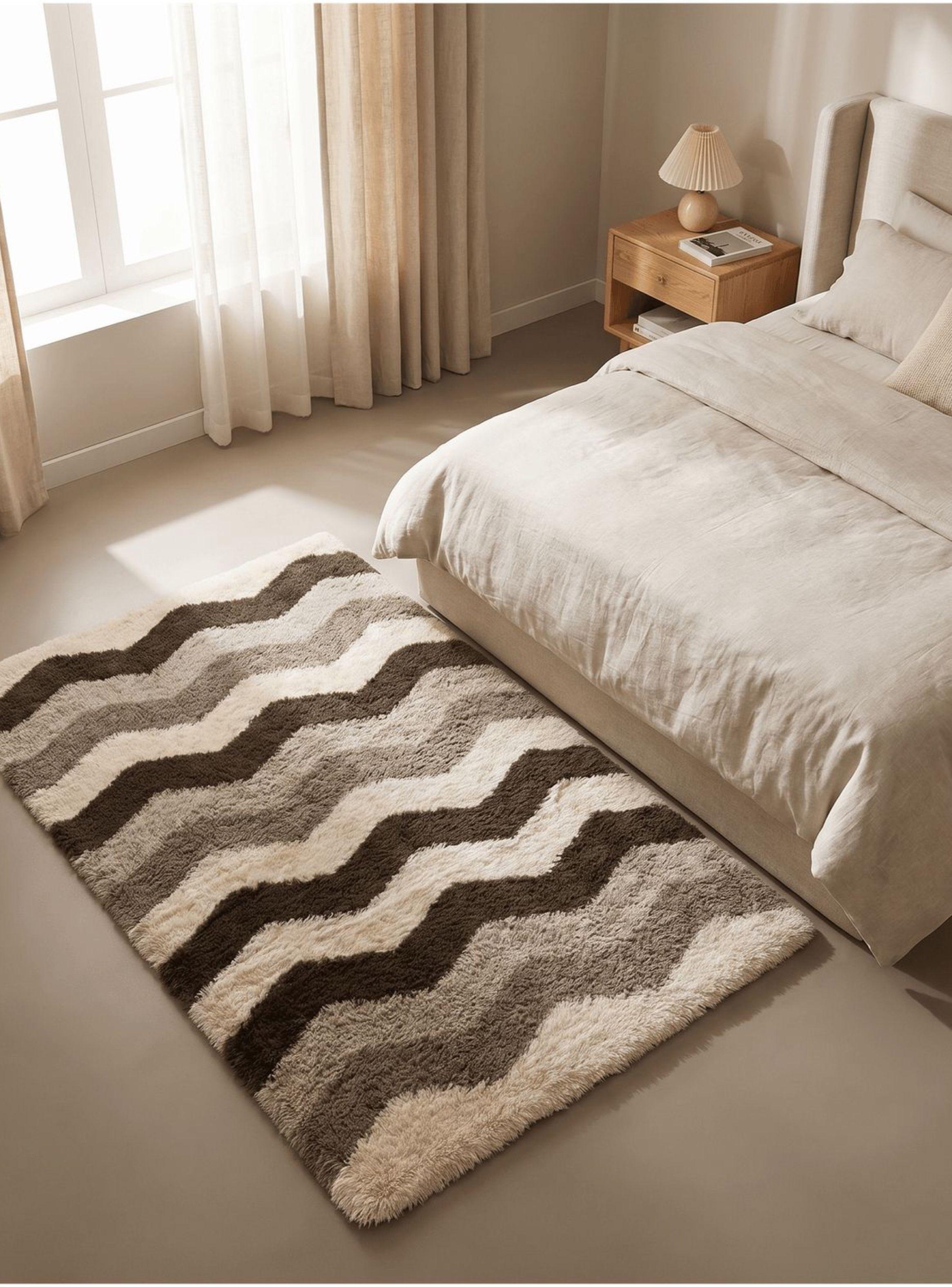 Alfombra 120x160cm Peluda Super Suave para living homer design 120x160cm ola-4