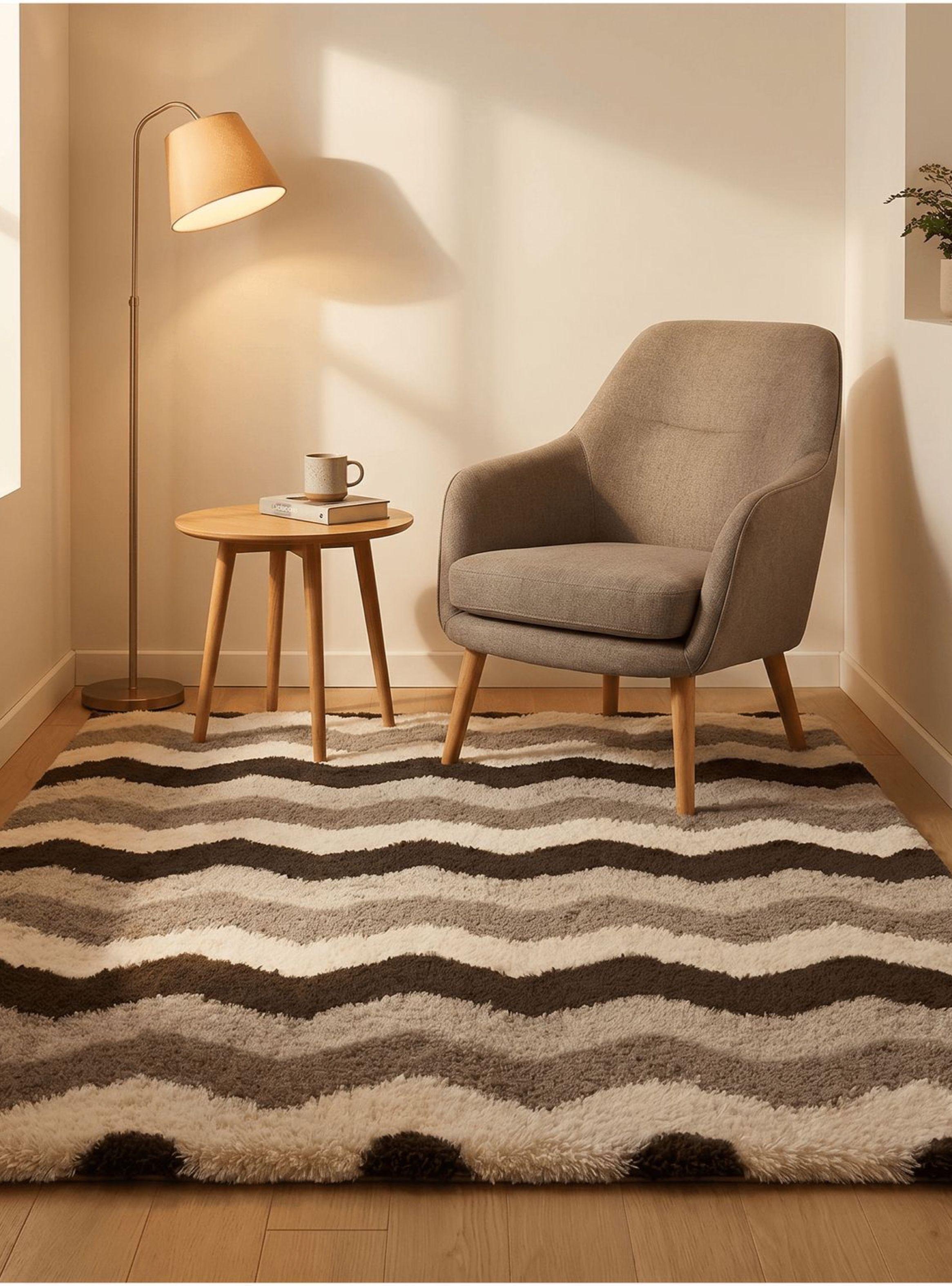 Alfombra 120x160cm Peluda Super Suave para living homer design 120x160cm ola-6